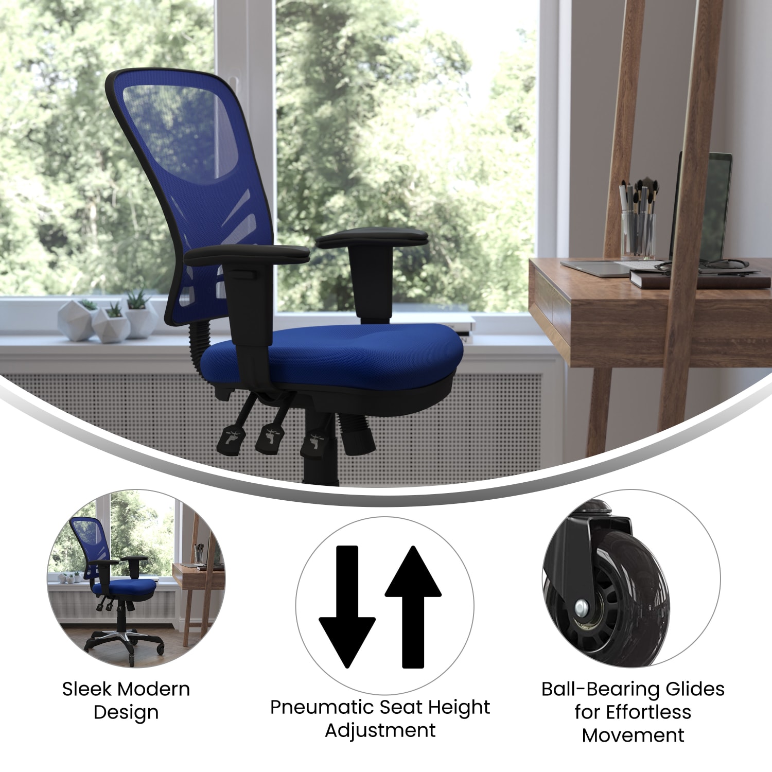 Flash Furniture Nicholas Ergonomic Mesh MidBack Multifunction Executive Swivel Office Chair BlueBlack PopularChairscom Flash Furniture Nicholas Ergonomic Mesh Mid Back Multifunction Executive Swivel Office Chair BlueBlack PopularChairscom