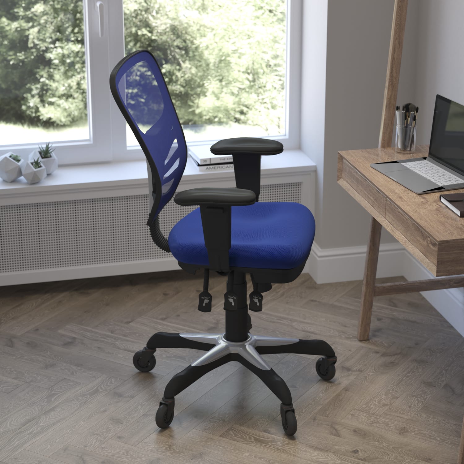 Flash Furniture Nicholas Ergonomic Mesh MidBack Multifunction Executive Swivel Office Chair BlueBlack PopularChairscom Flash Furniture Nicholas Ergonomic Mesh Mid Back Multifunction Executive Swivel Office Chair BlueBlack PopularChairscom