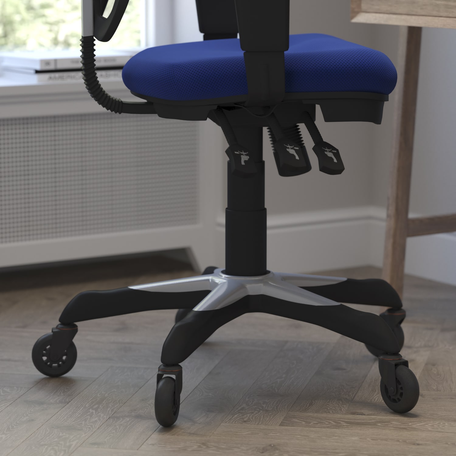 Flash Furniture Nicholas Ergonomic Mesh MidBack Multifunction Executive Swivel Office Chair BlueBlack PopularChairscom Flash Furniture Nicholas Ergonomic Mesh Mid Back Multifunction Executive Swivel Office Chair BlueBlack PopularChairscom