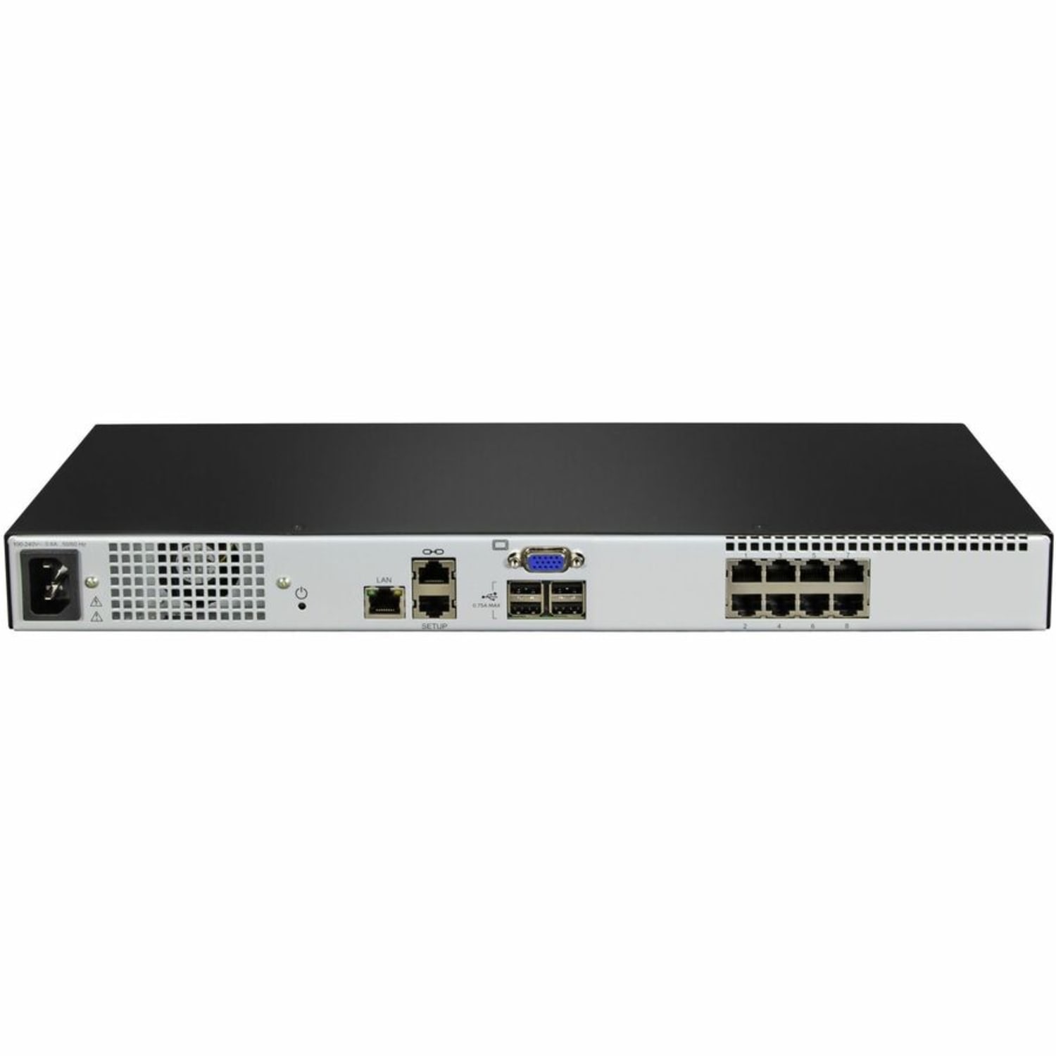 Vertiv Avocent AV3000 KVM Over IP Switch | 8 port KVM | VGA Cable (AV3108-400) - 8 Computer(s) - 1 Local User(s) - 1 Remote User(s) - 1680 x 1050 - 1 x Network (RJ-45) - 4 x USB - Rack-mountable - 1U - Image 3