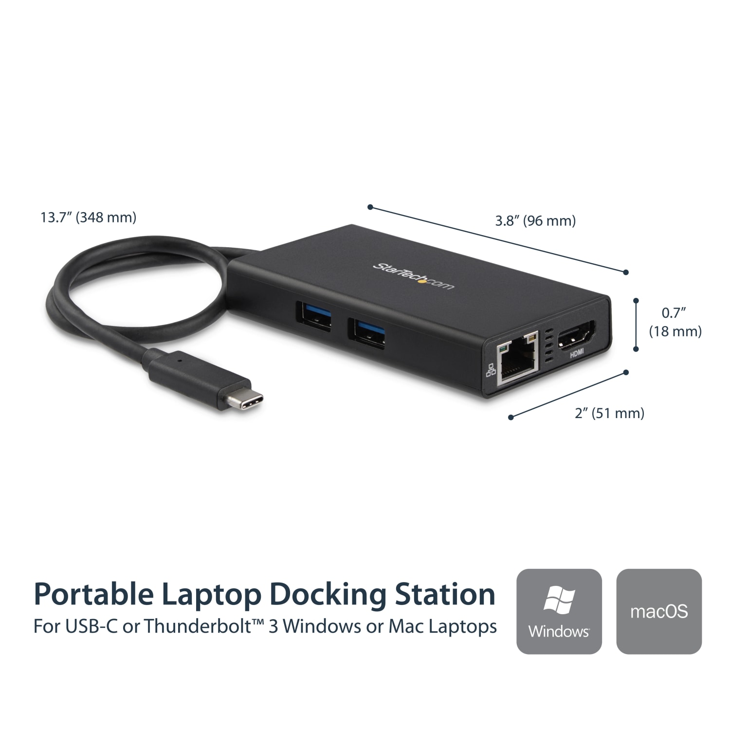 StarTech.com USB C Multiport Adapter, Black - Image 5