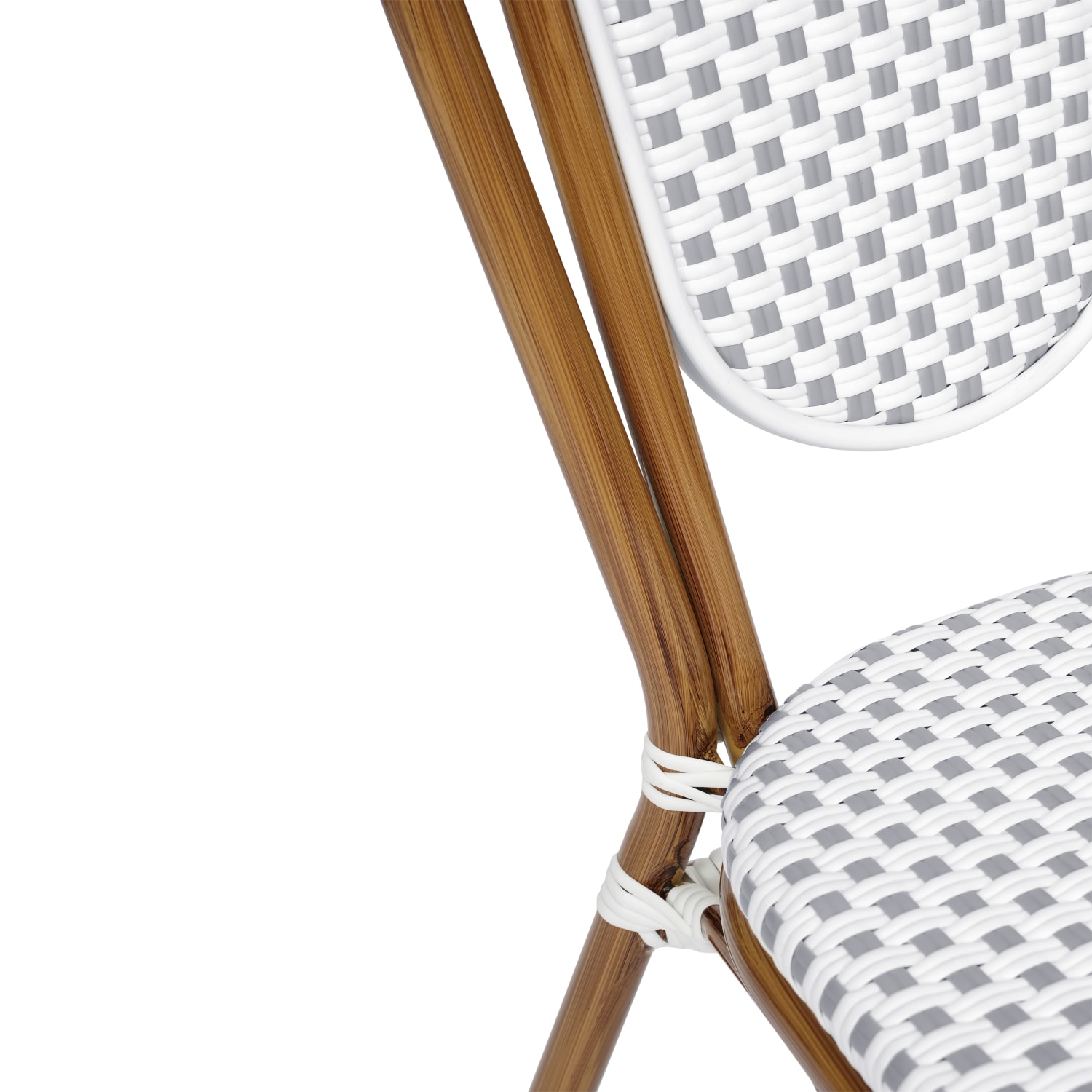 Flash Furniture Lourdes IndoorOutdoor Commercial Thonet Bistro Stacking Chair PE Rattan and Aluminum Frame White GrayNatural Frame PopularChairscom Flash Furniture Lourdes IndoorOutdoor Commercial Thonet Bistro Stacking Chair PE Rattan and Aluminum Frame White GrayNatural Frame PopularChairscom