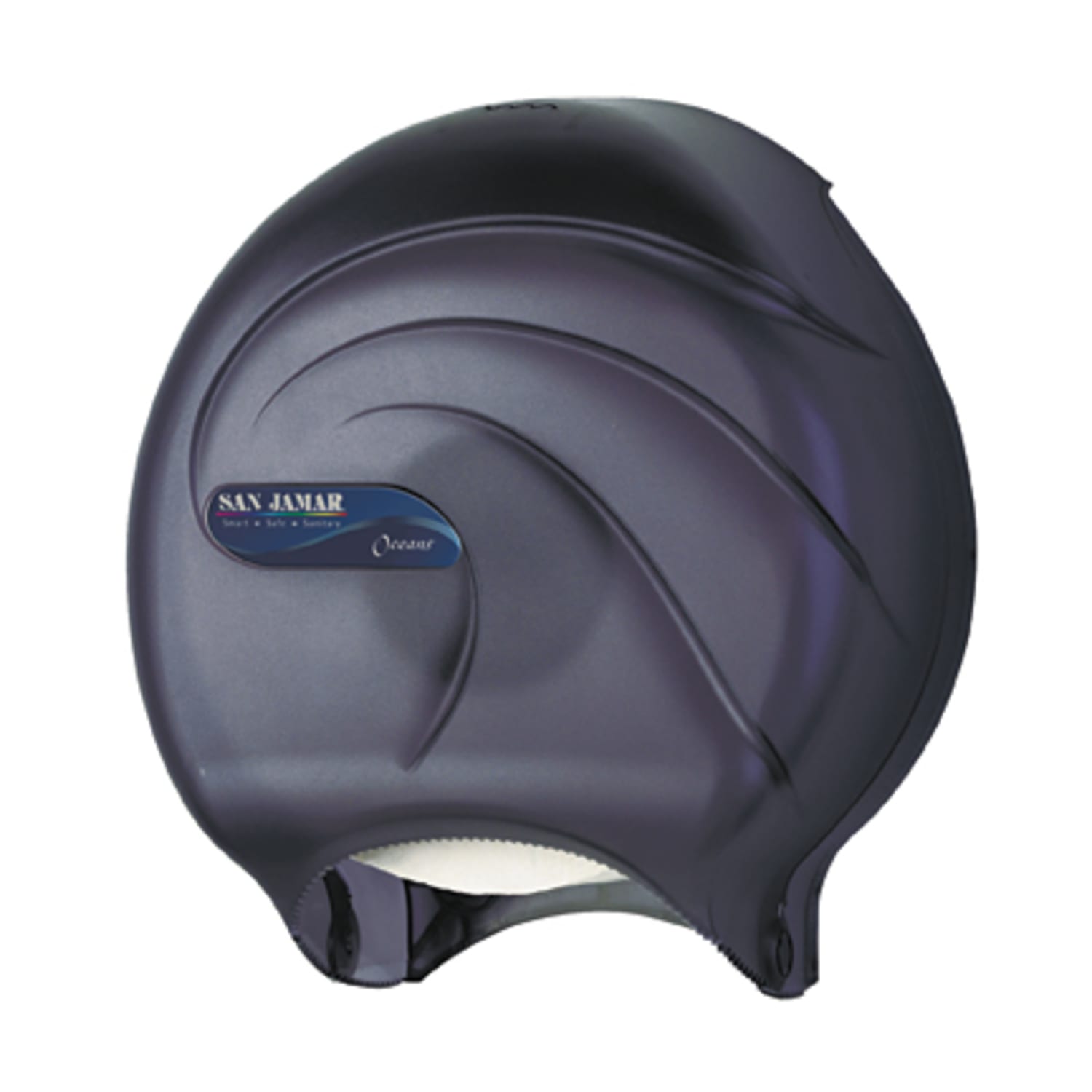 San Jamar Soloette 9in JBT Dispenser - Roll Dispenser - 1x Roll - 12inx10.3inx 5.6in Depth - Plastic - Black Pearl - R2090TBK
