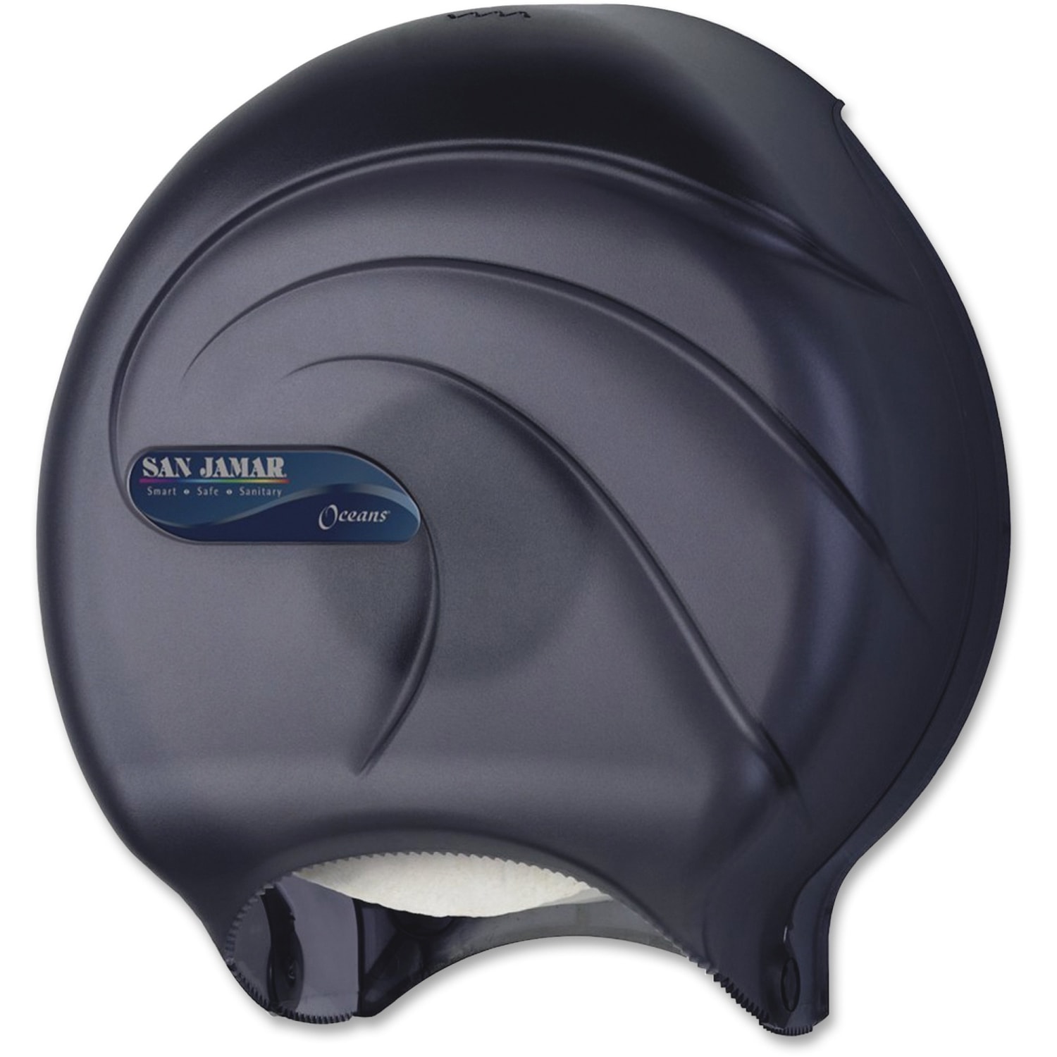San Jamar Soloette 9in JBT Dispenser - Roll Dispenser - 1x Roll - 12inx10.3inx 5.6in Depth - Plastic - Black Pearl - R2090TBK - Image 3