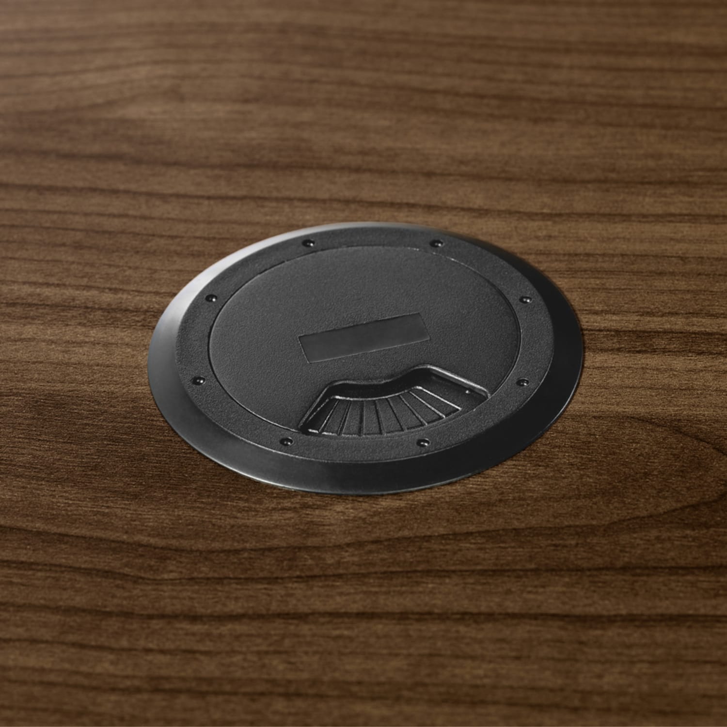 Lorell Essentials 42inW Reverse Desk Return Shell, Walnut - Image 5