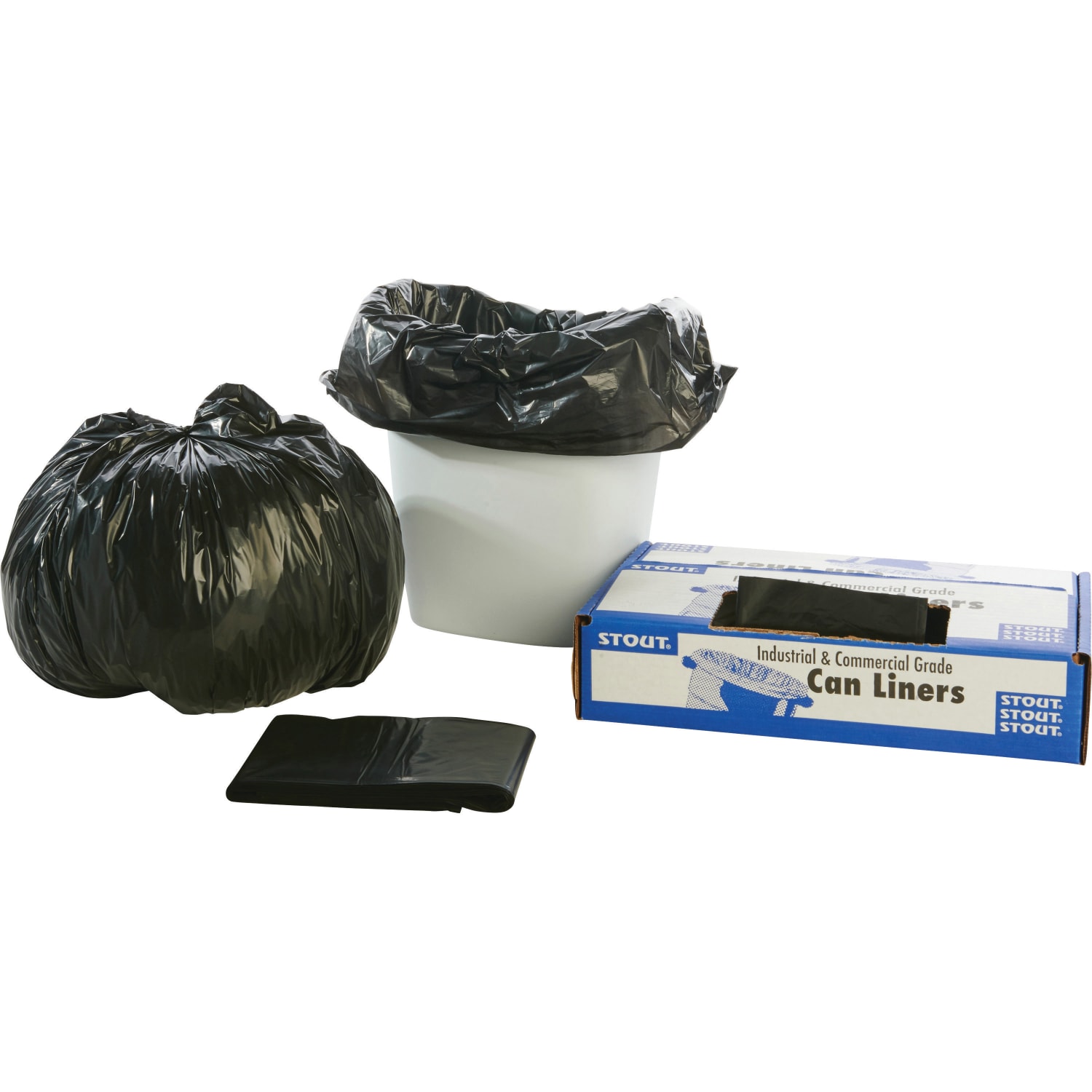 Stout Trash Bags, 1-mil, 7 - 10 Gallons, 24in x 24in, Brown, Carton Of 250 - Image 6