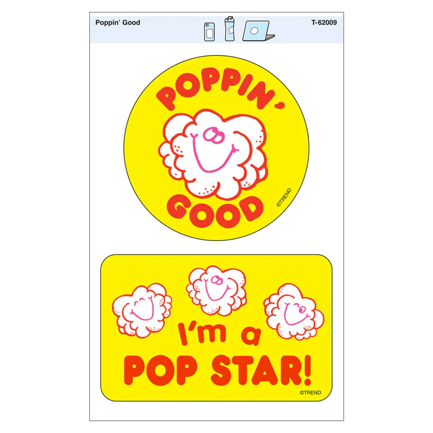 TREND Vinyl Stickers, Poppin Good, 2 Per Pack, Set Of 6 Packs - Image 3