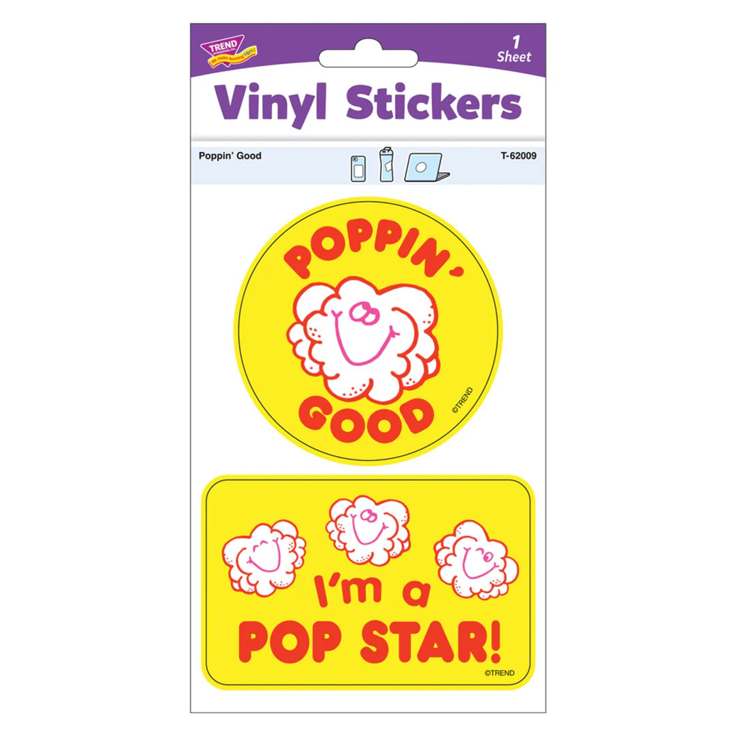 TREND Vinyl Stickers, Poppin Good, 2 Per Pack, Set Of 6 Packs - Image 4