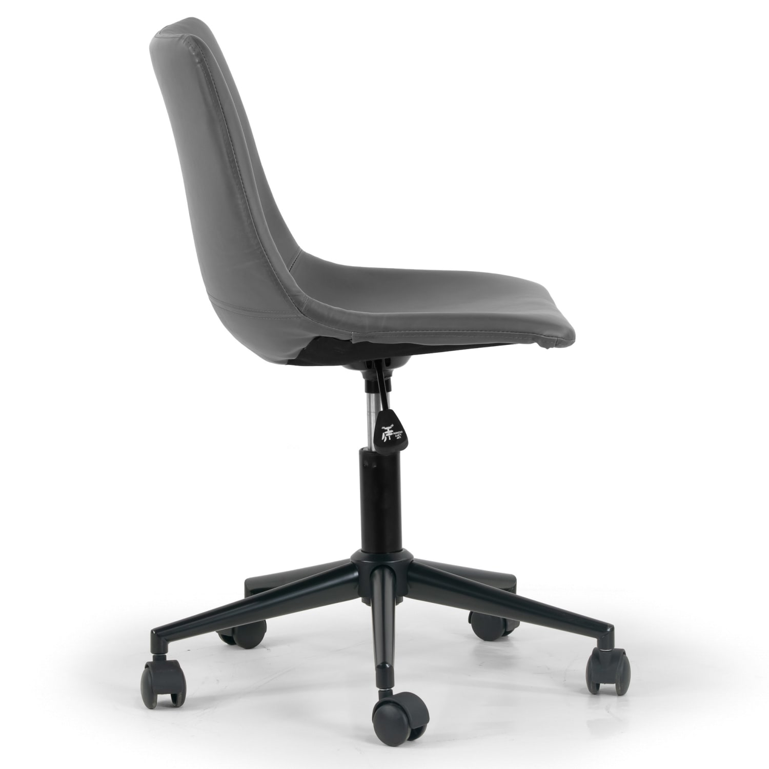 Glamour Home Adan Ergonomic Faux Leather MidBack Adjustable Height Swivel Office Task Chair Gray PopularChairscom Glamour Home Adan Ergonomic Faux Leather Mid Back Adjustable Height Swivel Office Task Chair Gray PopularChairscom