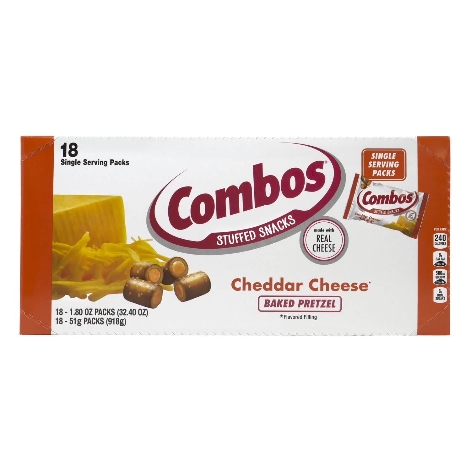 Combos Cheddar Cheese Pretzel Baked Snacks, 1.8 Oz, Box Of 18 Packs - Image 4