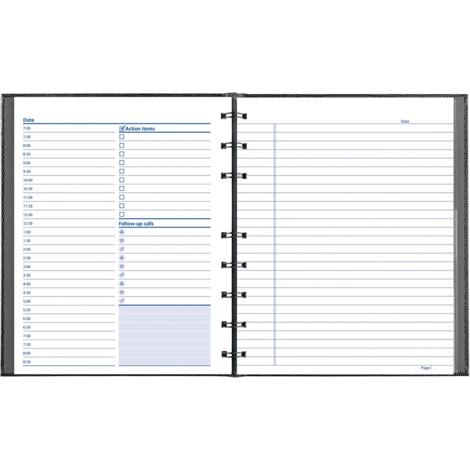 Blueline NotePro And Graphics Notebook, 7 7/16in x 9 1/2in, Black - Image 4