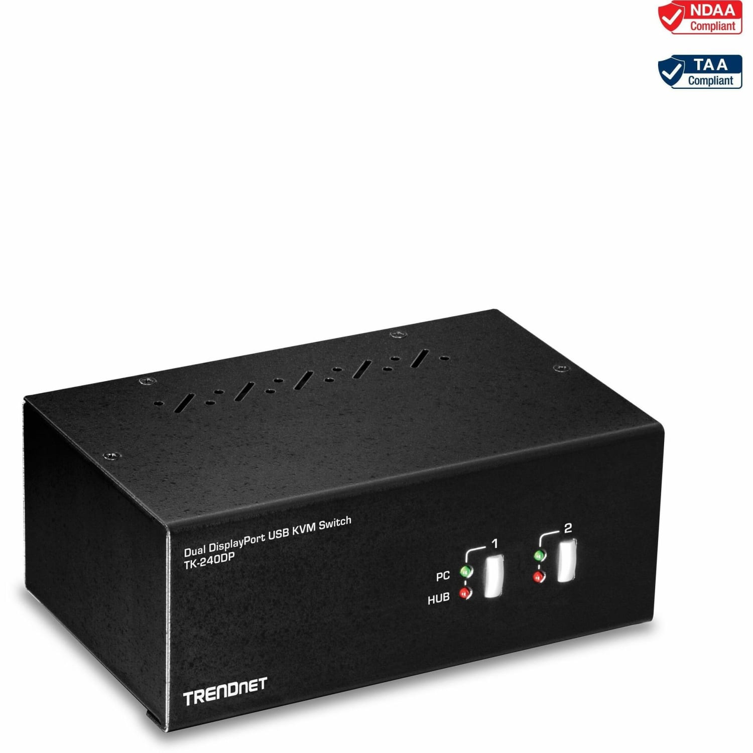 TRENDnet 2-Port Dual Monitor DisplayPort KVM Switch With Audio, 2-Port USB 2.0 Hub, 4K UHD Resolutions Up To 3840x 2160 - Image 3