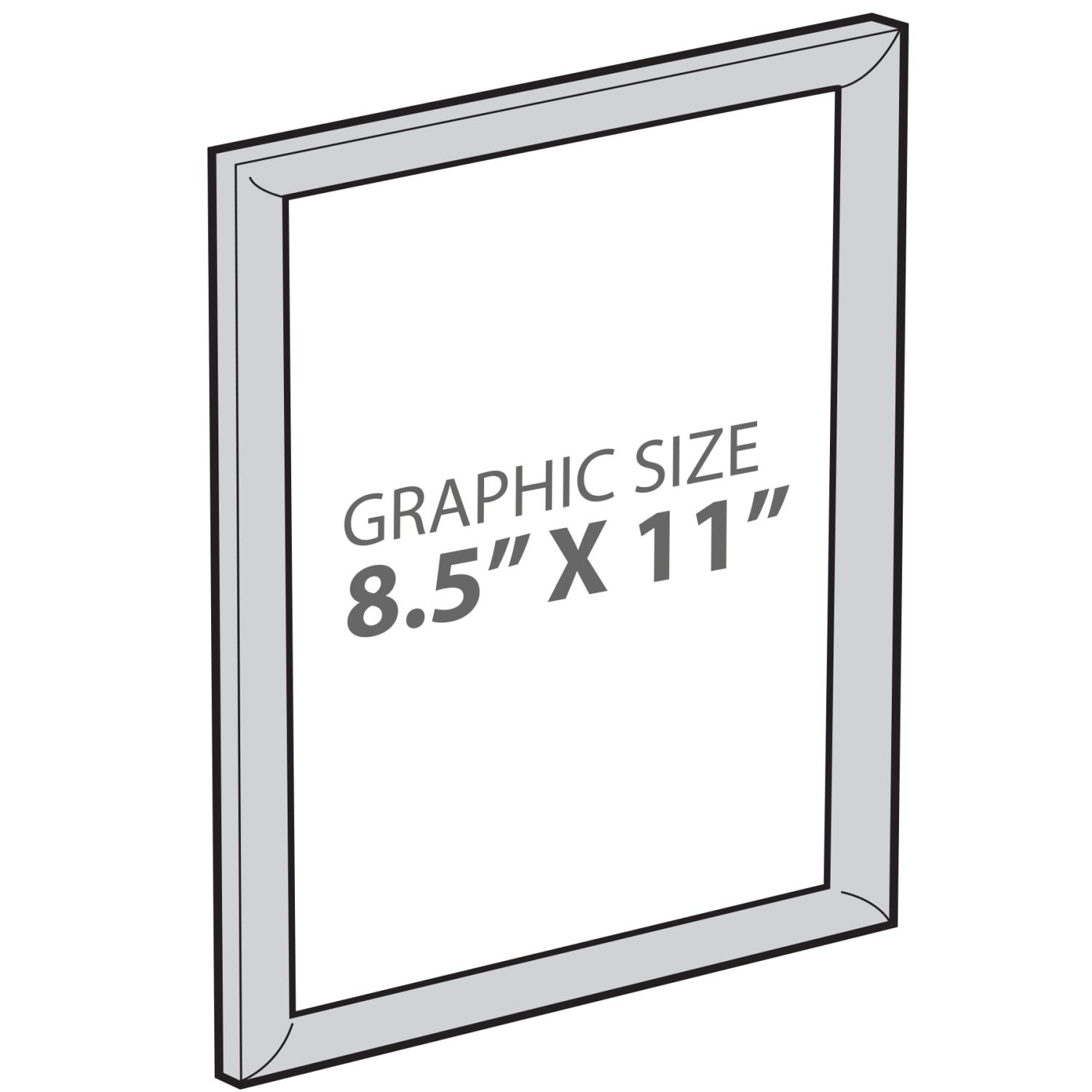 Azar Displays Plastic Wall Mount Snap Wall Frame Vertical/Horizontal Sign Holders, 11inH x 8-1/2inW x 3/4inD, Silver, Pack Of 4 Sign Holders - Image 4
