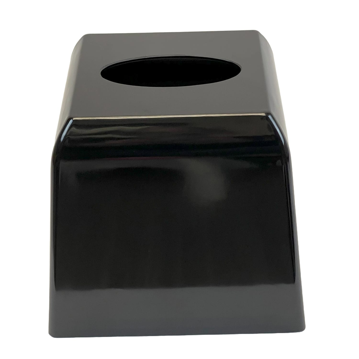 Hospitality Source Del Mar Bathroom Set Tissue Covers, 6-1/4in x 6-1/4in x 6in, Black, Pack Of 12 Covers
