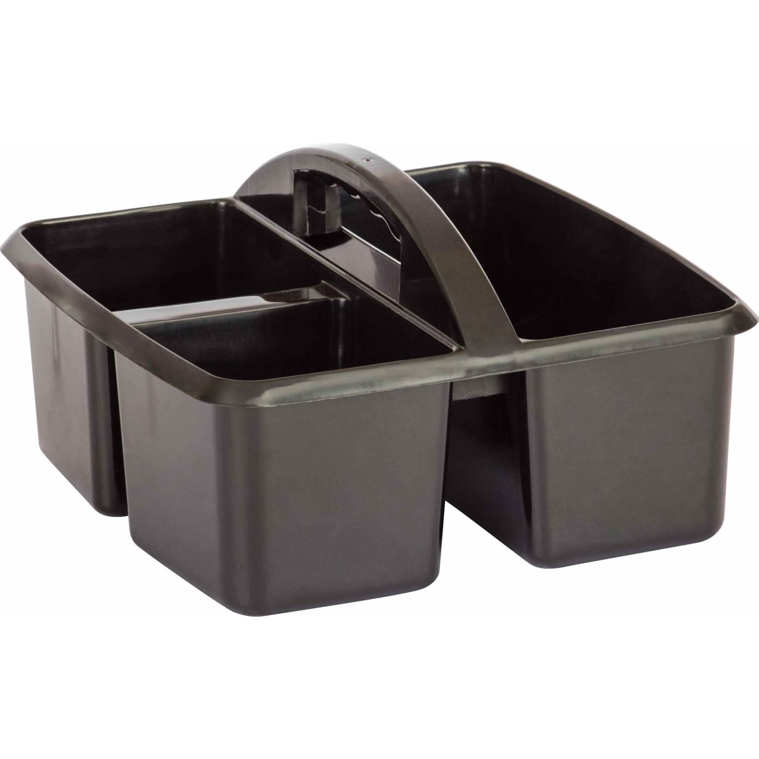 Teacher Created Resources Plastic Storage Caddies, Medium Size, Black, Pack Of 6 Caddies - Image 3