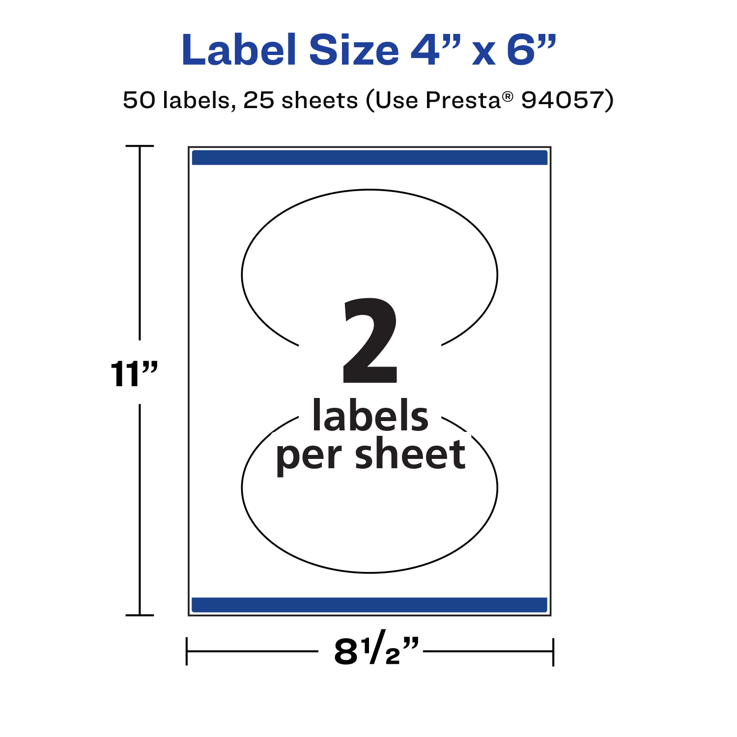 Avery Permanent Labels With Sure Feed, 94057-WMP25, Oval, 4in x 6in, White, Pack Of 50 - Image 5
