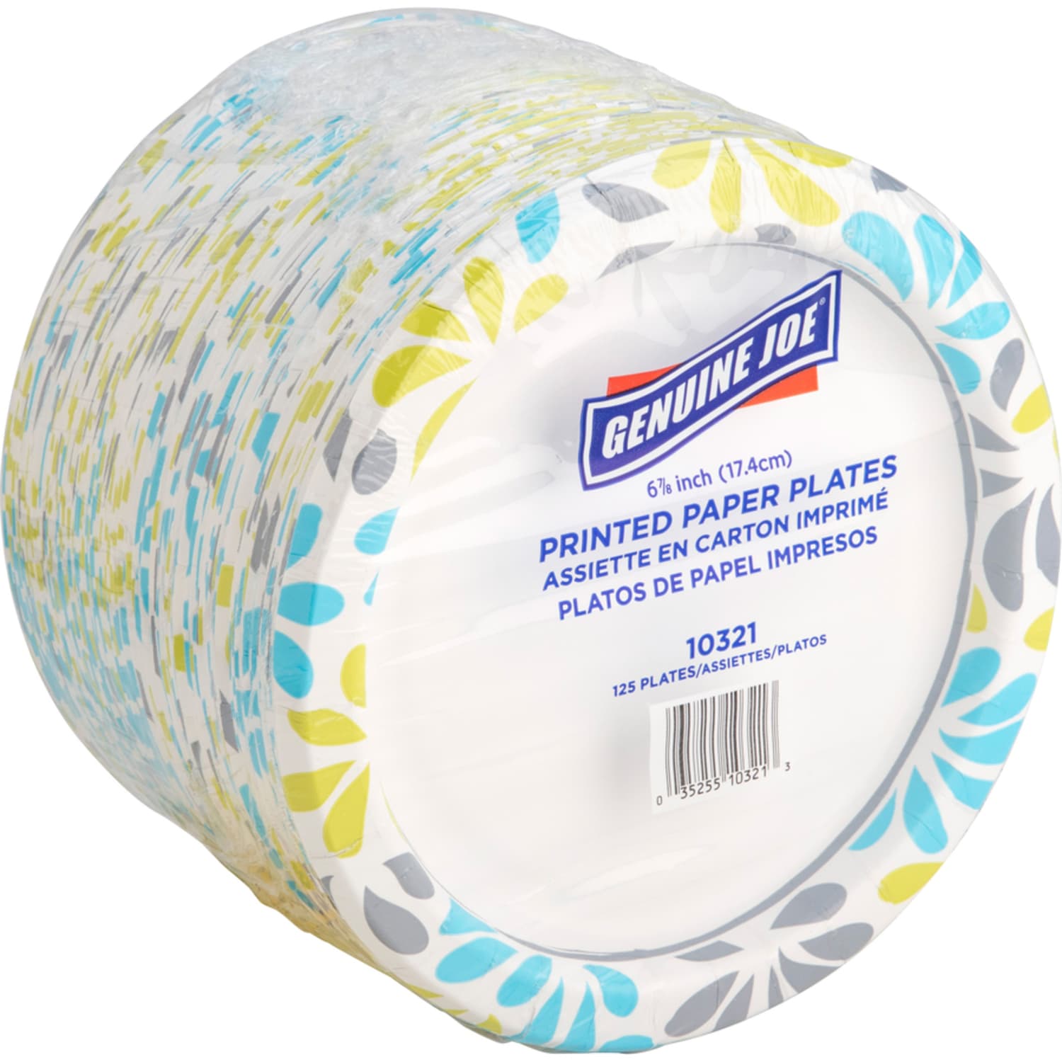 Genuine Joe Printed Paper Plates, 7in, Pack Of 125 - Image 6
