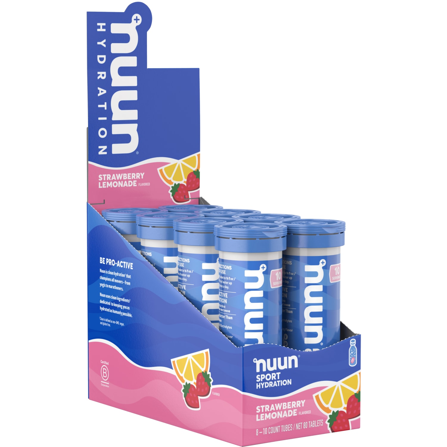 Nuun Sport Strawberry Lemonade, 10 Tablets Per Tube, Box Of 8 Tubes - Image 3