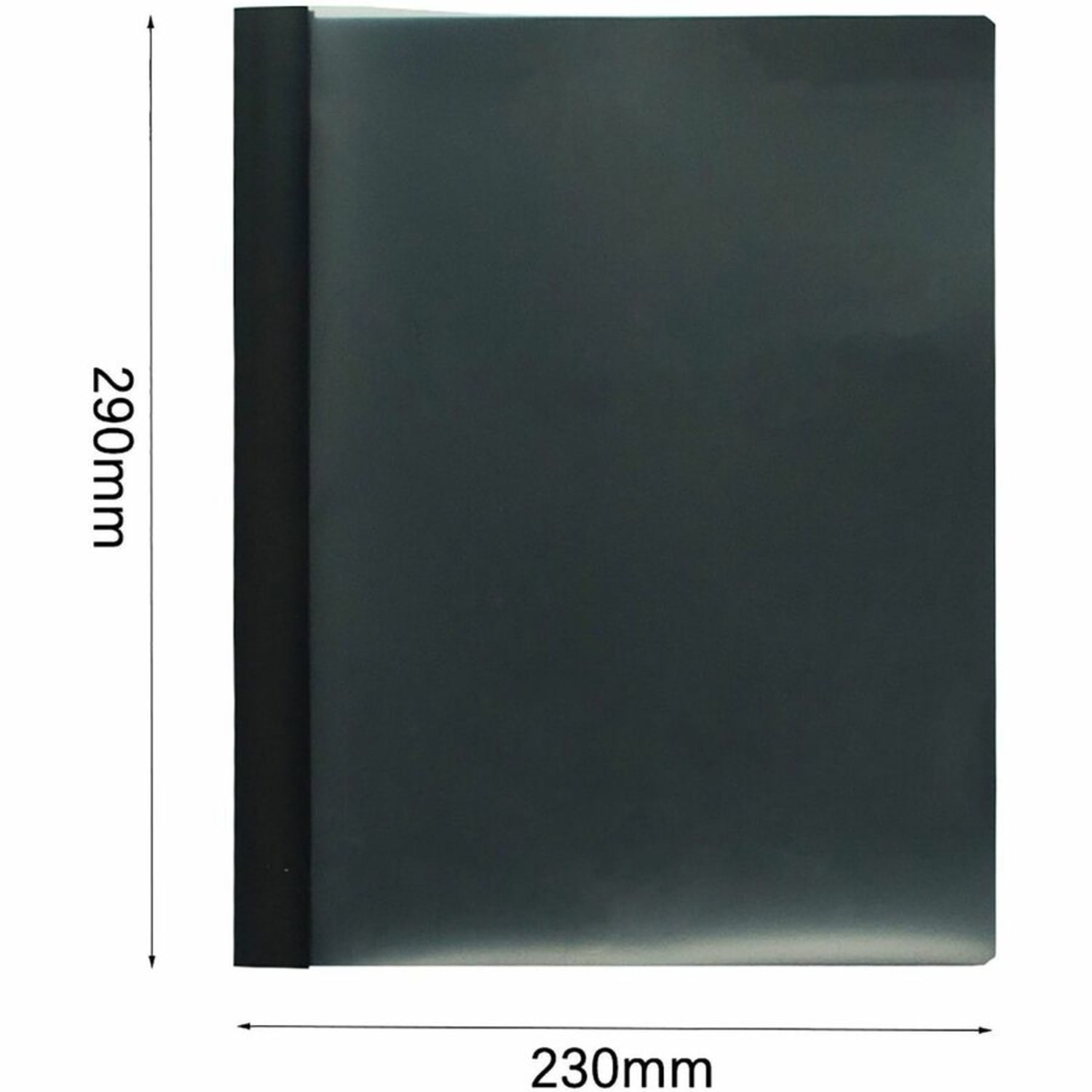 Business Source Letter Report Cover - 1/2in Folder Capacity - 8 1/2in x 11in - 100 Sheets Capacity - 3x Prong Fastener(s) - Black - 25/Box - 78512 - Image 6