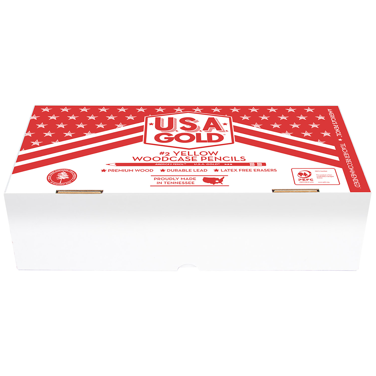 Cra-Z-Art U.S.A. Gold Sharpened Pencils, #2 Lead, Medium, Yellow, Box Of 500 Pencils - Image 3