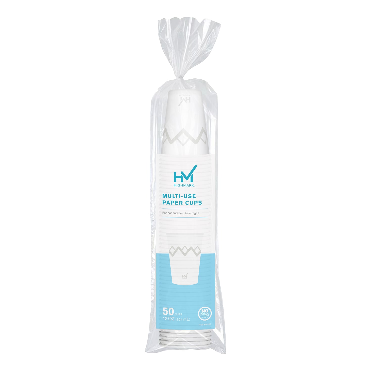 Highmark Paper Hot Cups, 12 Oz, Printed White, Pack Of 50 - Image 5