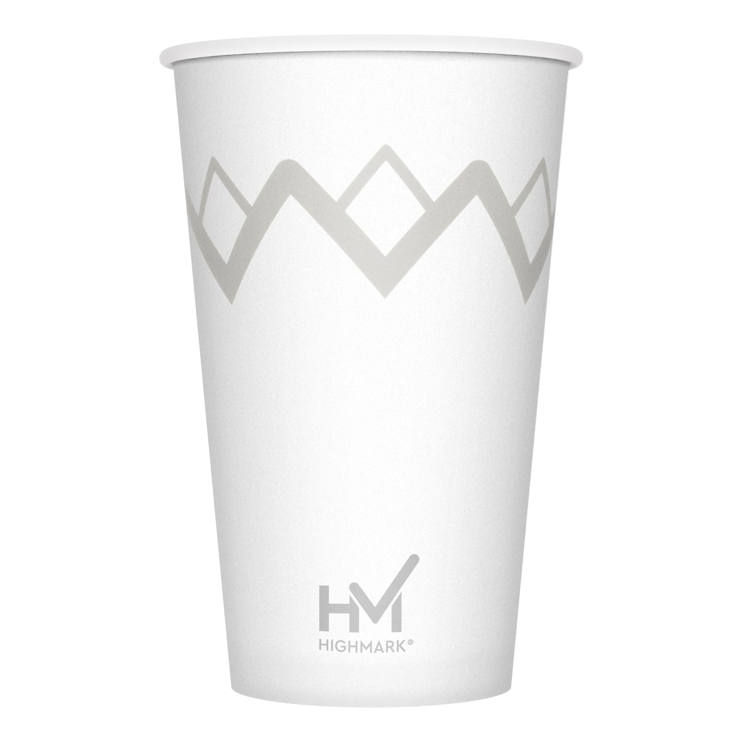 Highmark Paper Hot Cups, 16 Oz, Printed White, Pack Of 50