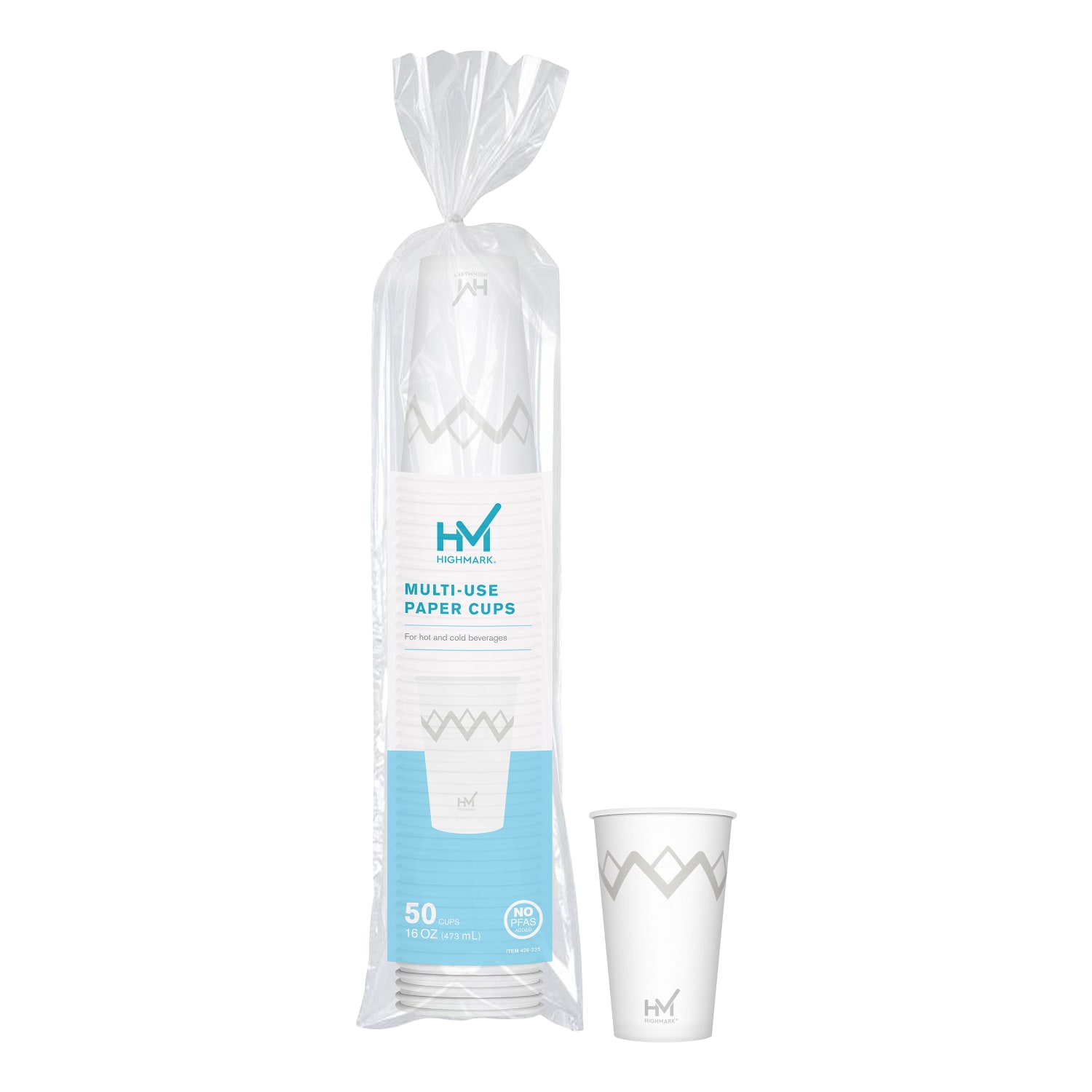 Highmark Paper Hot Cups, 16 Oz, Printed White, Pack Of 50 - Image 3