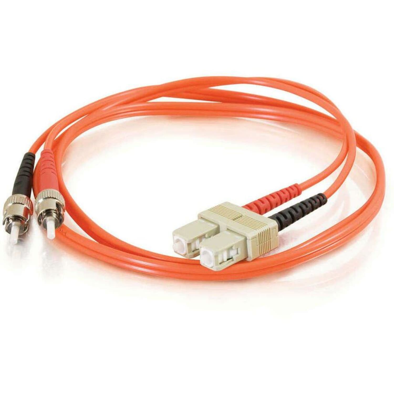 C2G SC-ST 62.5/125 OM1 Duplex Multimode PVC Fiber Optic Cable (LSZH) - Patch cable - ST multi-mode (M) to SC multi-mode (M) - 2 m - fiber optic - duplex - 62.5 / 125 micron - OM1 - orange - Image 4