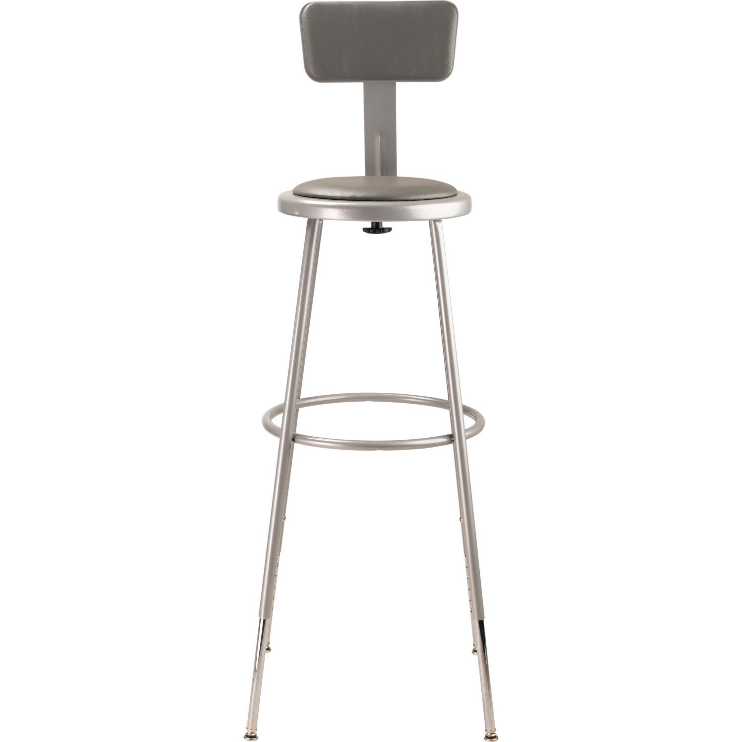 National Public Seating Adjustable VinylPadded Stools With Backrest 32in39in Gray seatGrey Frame Set of 3 PopularChairscom National Public Seating Adjustable Vinyl Padded Stools With Backrest 32in 39in Gray seatGrey Frame Set of 3 PopularChairscom