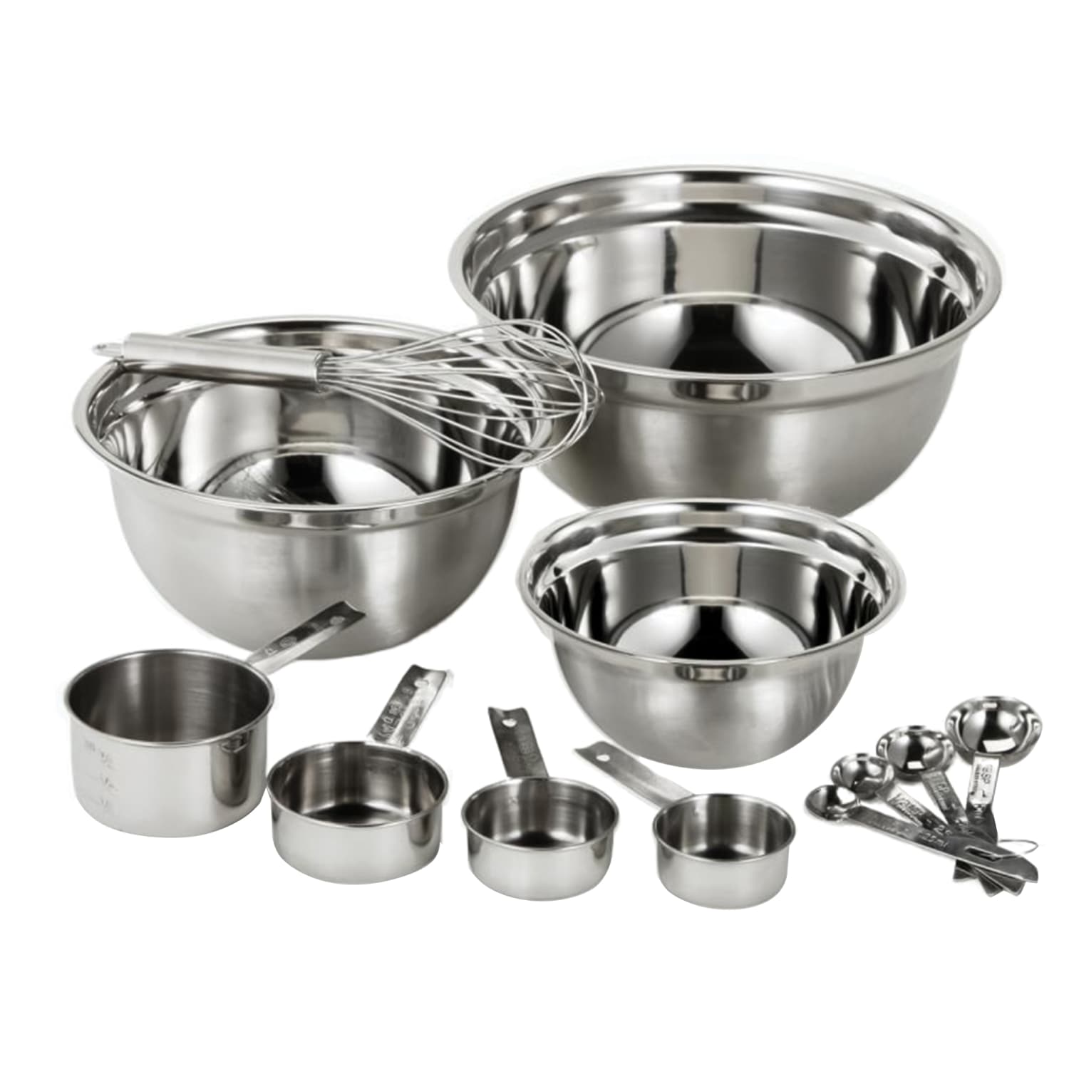 EuroHome 12-Piece Stainless Steel Mix And Measure Set, Silver - Image 3