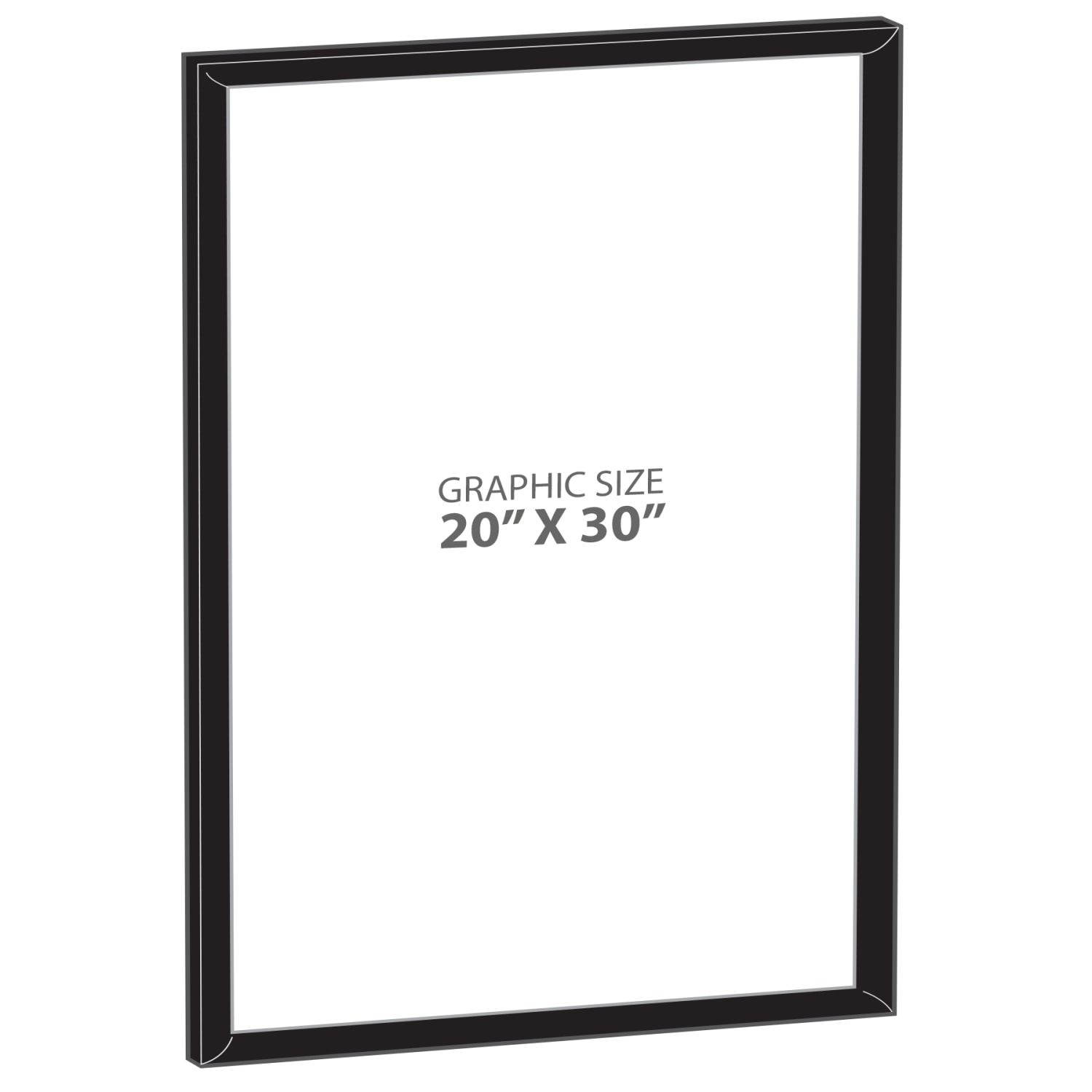Azar Displays Wall Snap Poster Frame Vertical/Horizontal Sign Holder, 30inH x 20inW x 3/4inD, Black - Image 3
