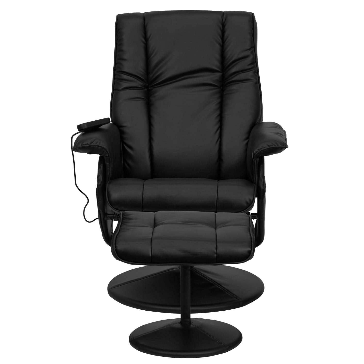 Flash Furniture Massaging Multi-Position Recliner And Ottoman, Black - Image 9