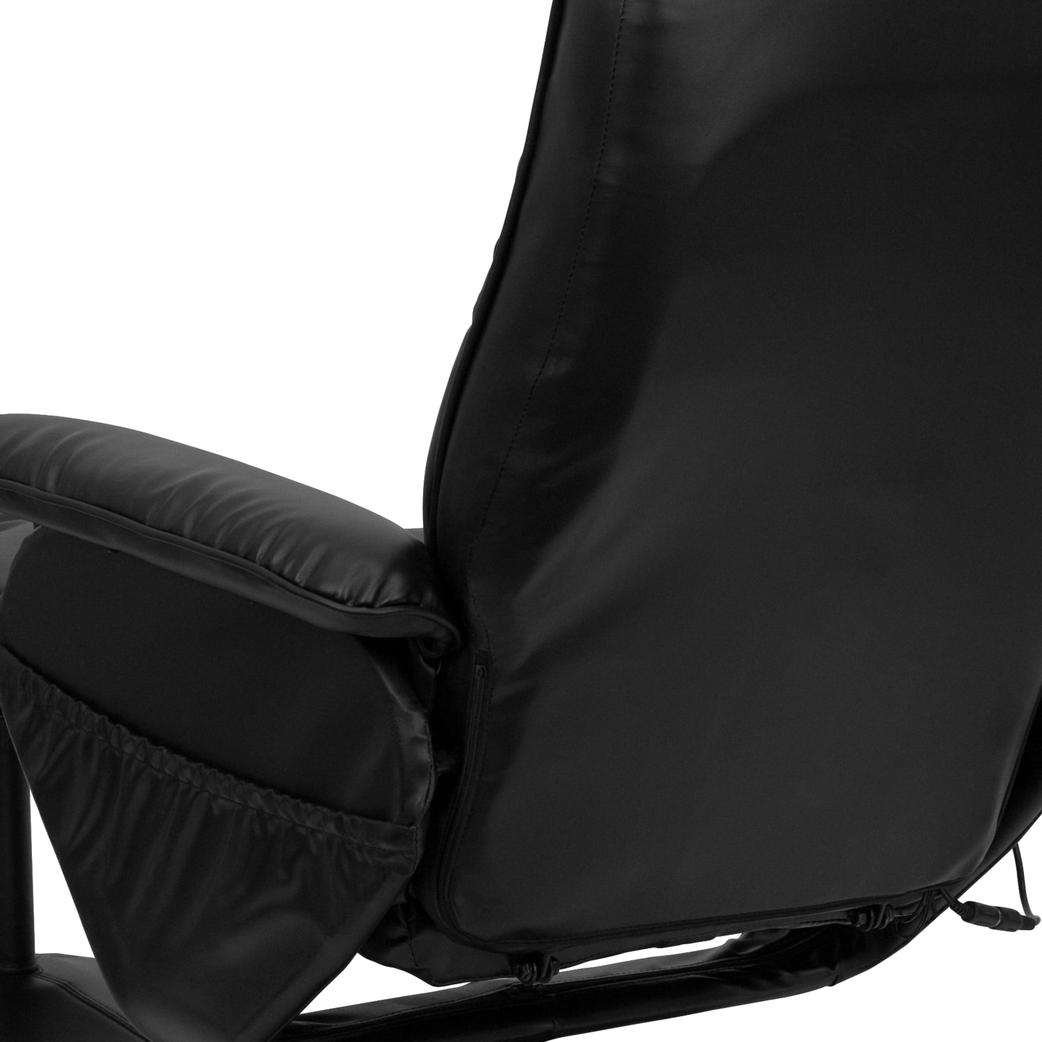 Flash Furniture Massaging Multi-Position Recliner And Ottoman, Black - Image 11