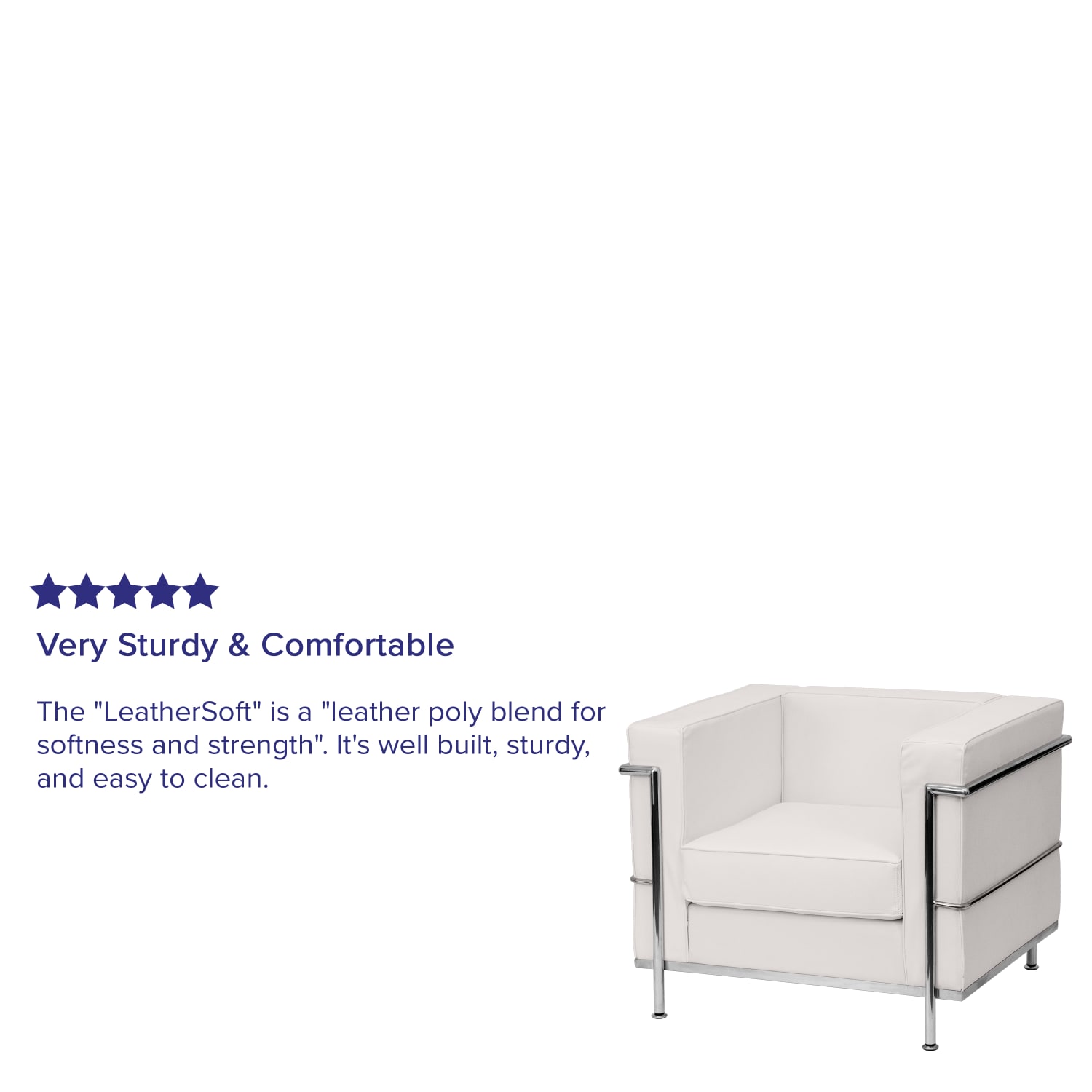 Flash Furniture HERCULES Regal Series Reception Chair, Melrose White - Image 5