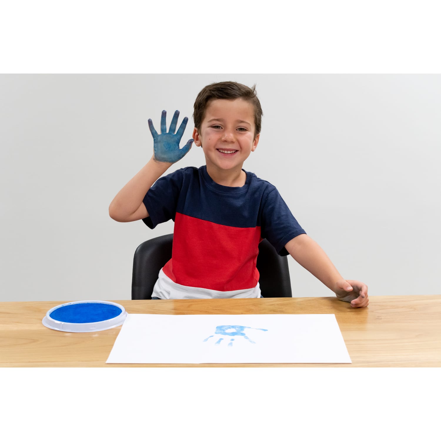 Ready 2 Learn Jumbo Washable Stamp Pad, Blue, Pack Of 6 - Image 4