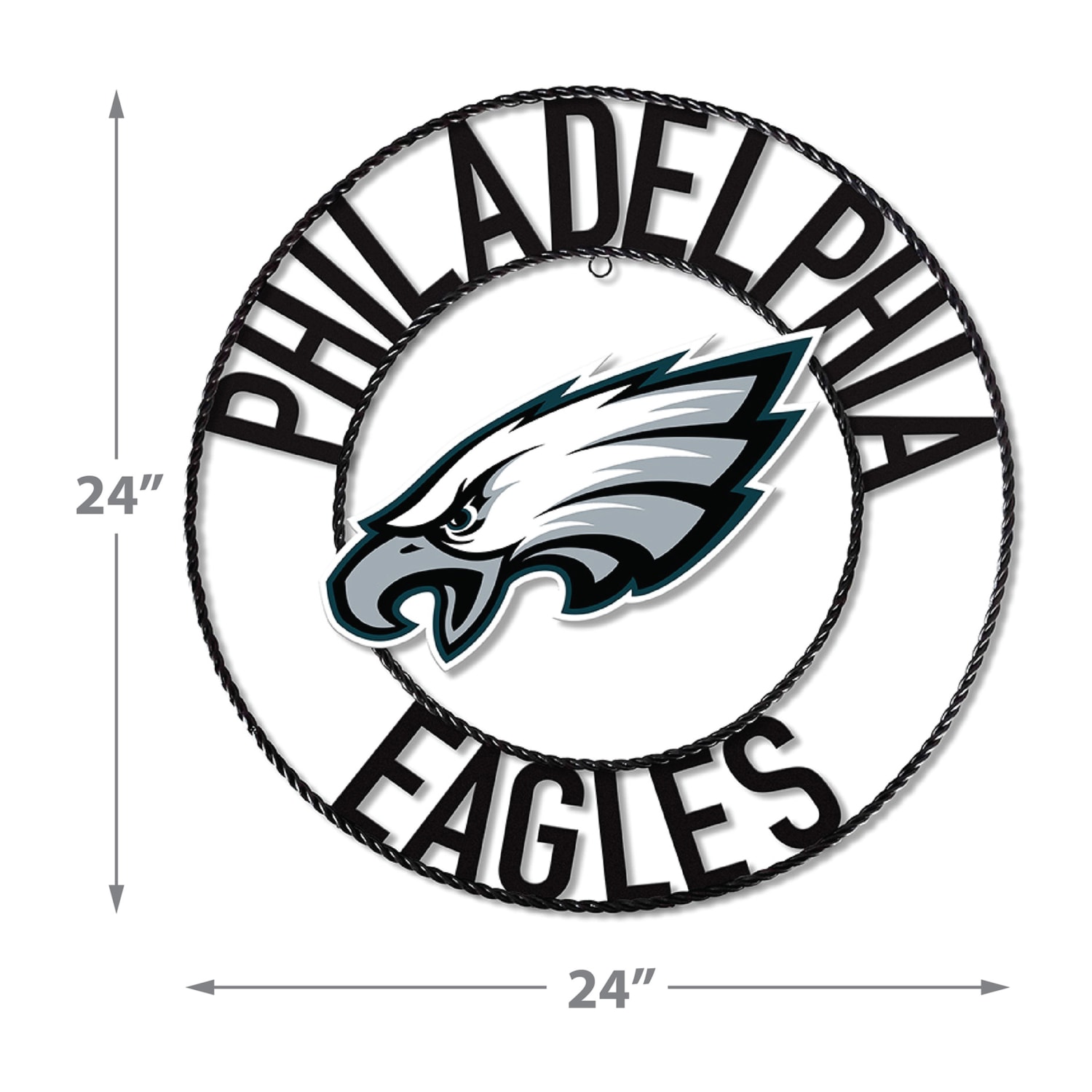 Imperial NFL Wrought Iron Wall Art, 24inH x 24inW x 1/2inD, Philadelphia Eagles - Image 3