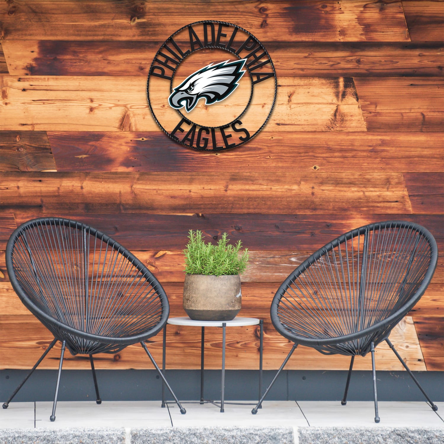 Imperial NFL Wrought Iron Wall Art, 24inH x 24inW x 1/2inD, Philadelphia Eagles - Image 4