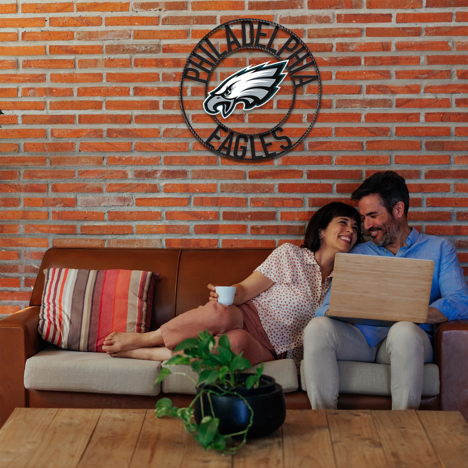 Imperial NFL Wrought Iron Wall Art, 24inH x 24inW x 1/2inD, Philadelphia Eagles - Image 5