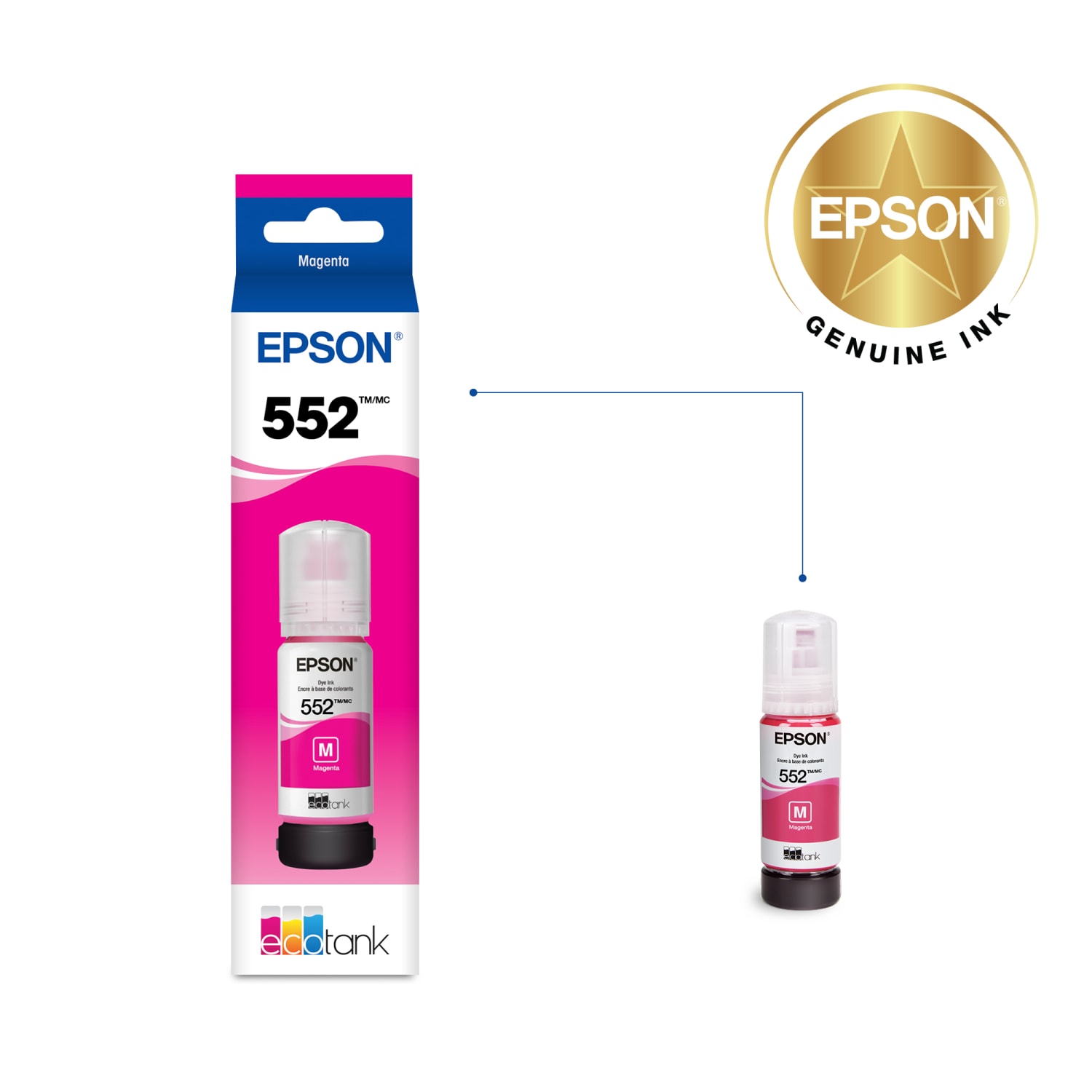 Epson 552 Claria ET Premium Magenta High-Yield Ink Bottle, T552320-S - Image 3