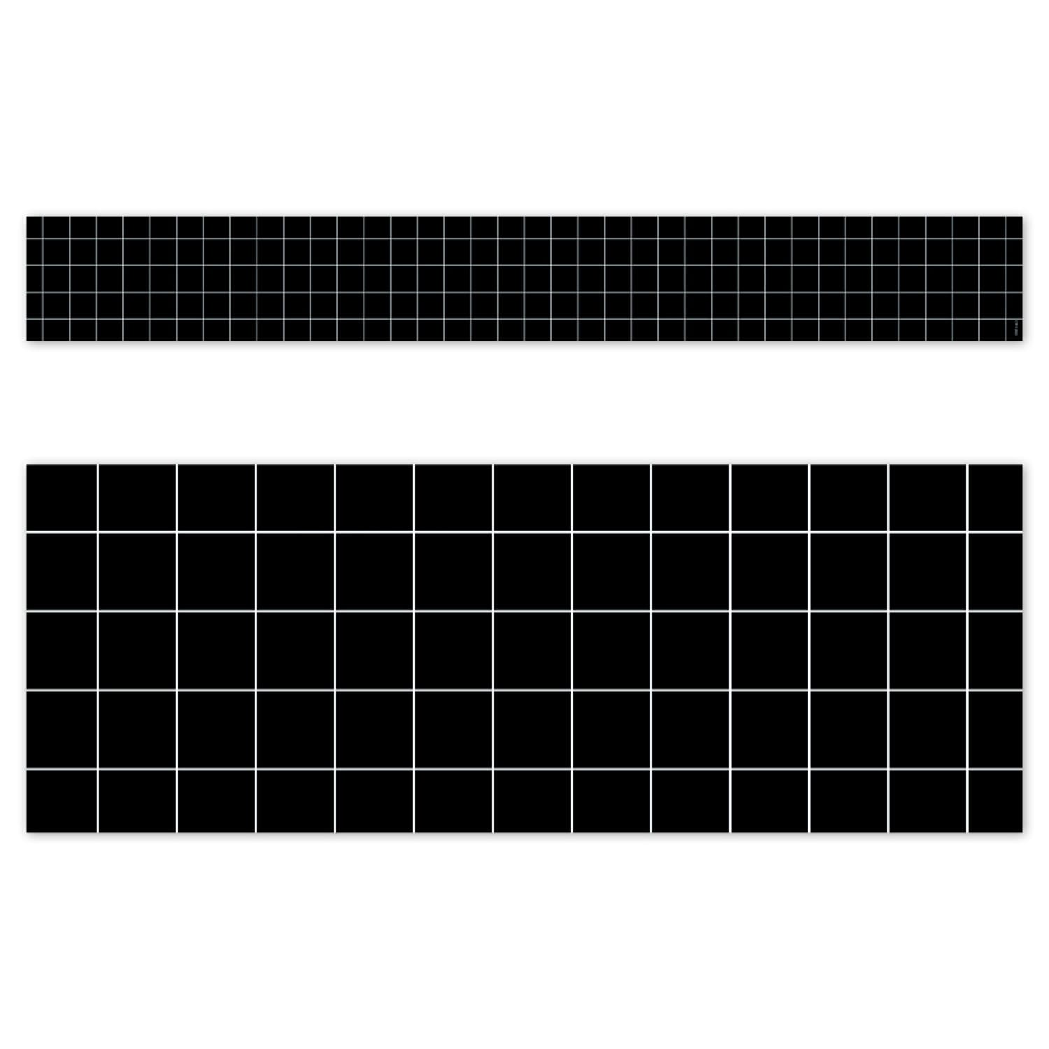 Creative Teaching Press EZ Border, 3in x 24in Strips, Core Decor Window Pane on Black, 48 Feet Per Pack, Set Of 3 Packs - Image 3