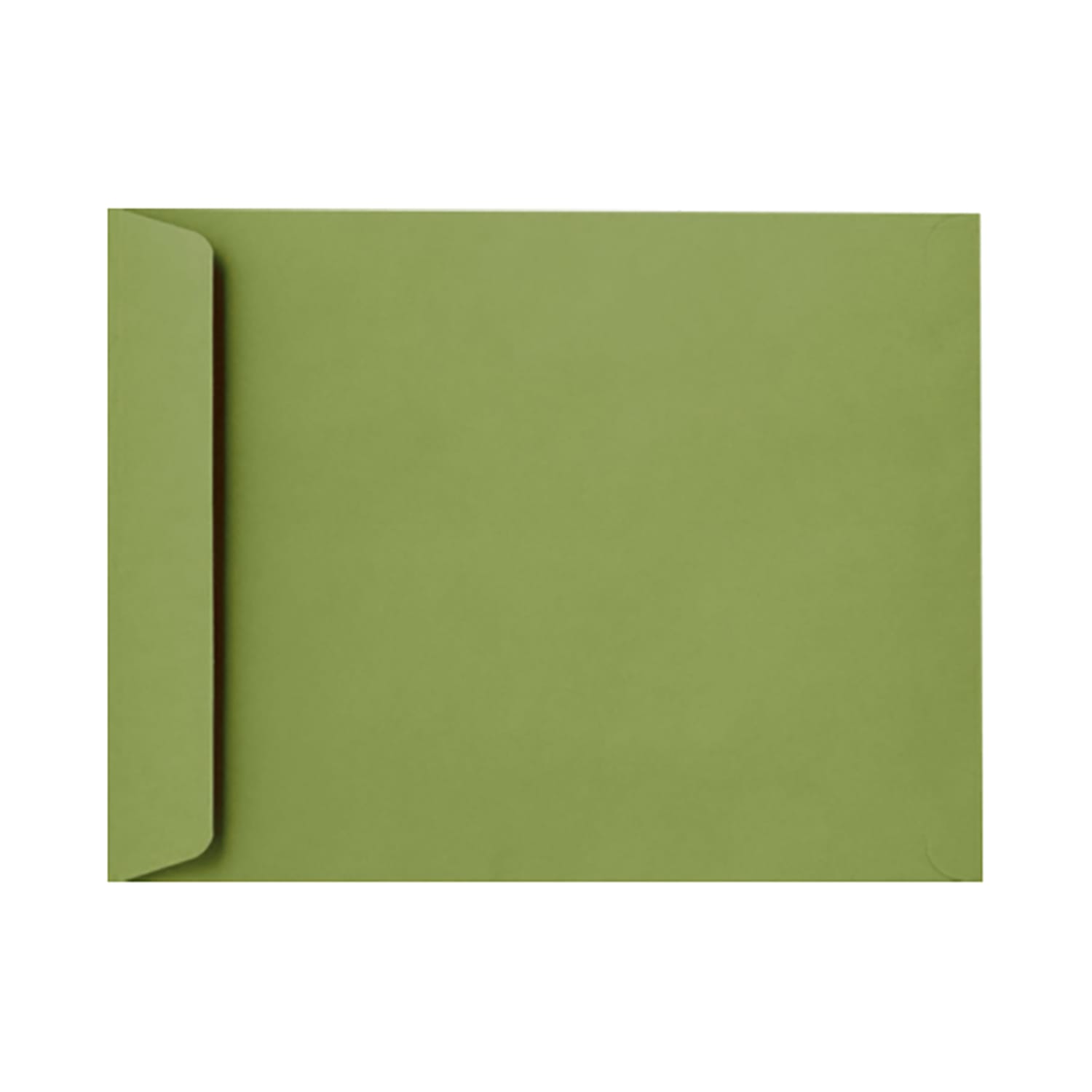 LUX Open-End 9in x 12in Envelopes, Peel & Press Closure, Avocado Green, Pack Of 50