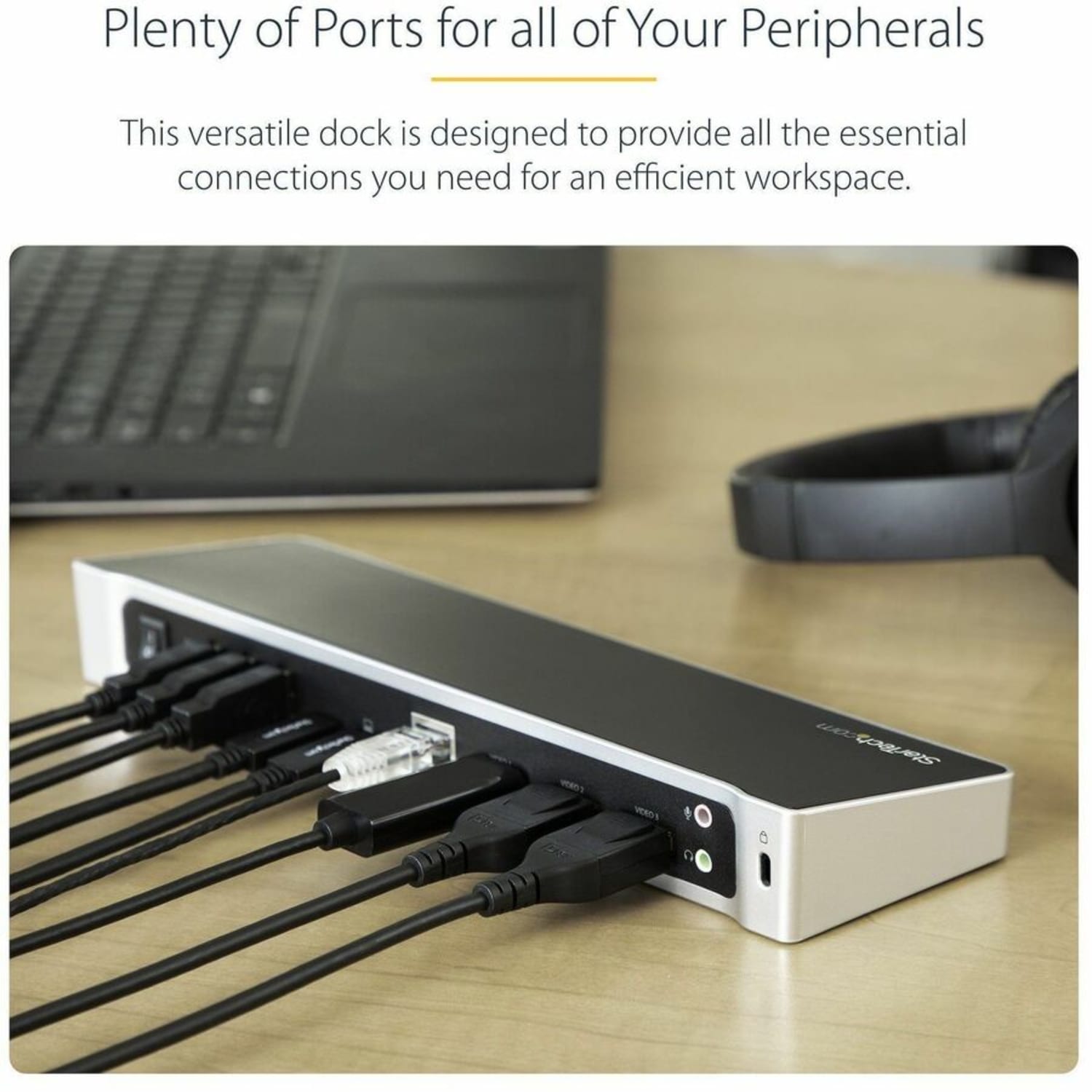 StarTech.com USB C Dock - Triple 4K - Mac, Windows & Chrome - 100W PD - USB C to 2x DisplayPort - USB C to HDMI/Ethernet - DK30CH2DEP - Image 5