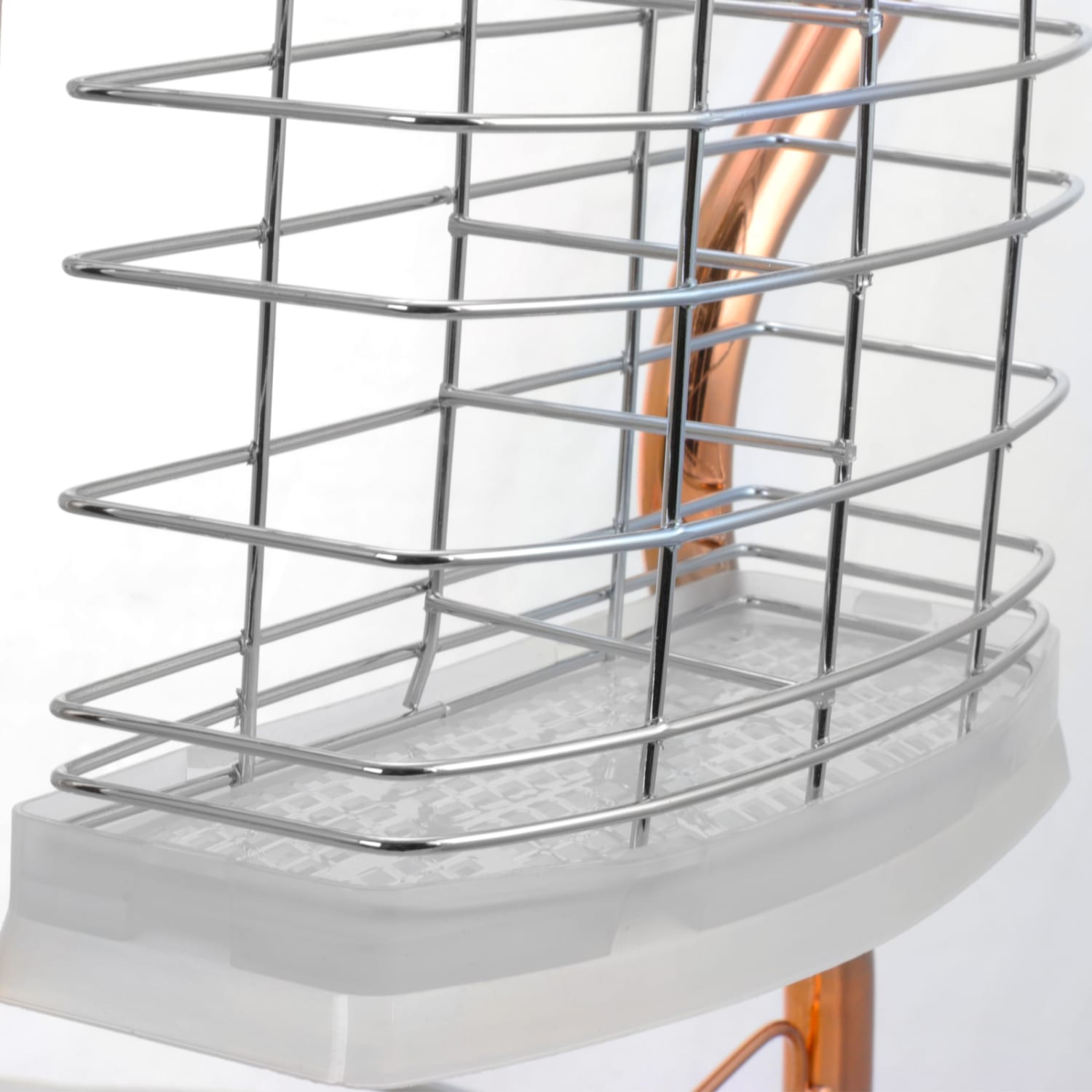 Better Chef 2-Tier Chrome-Plated Dish Rack, Copper, 16in - Image 3