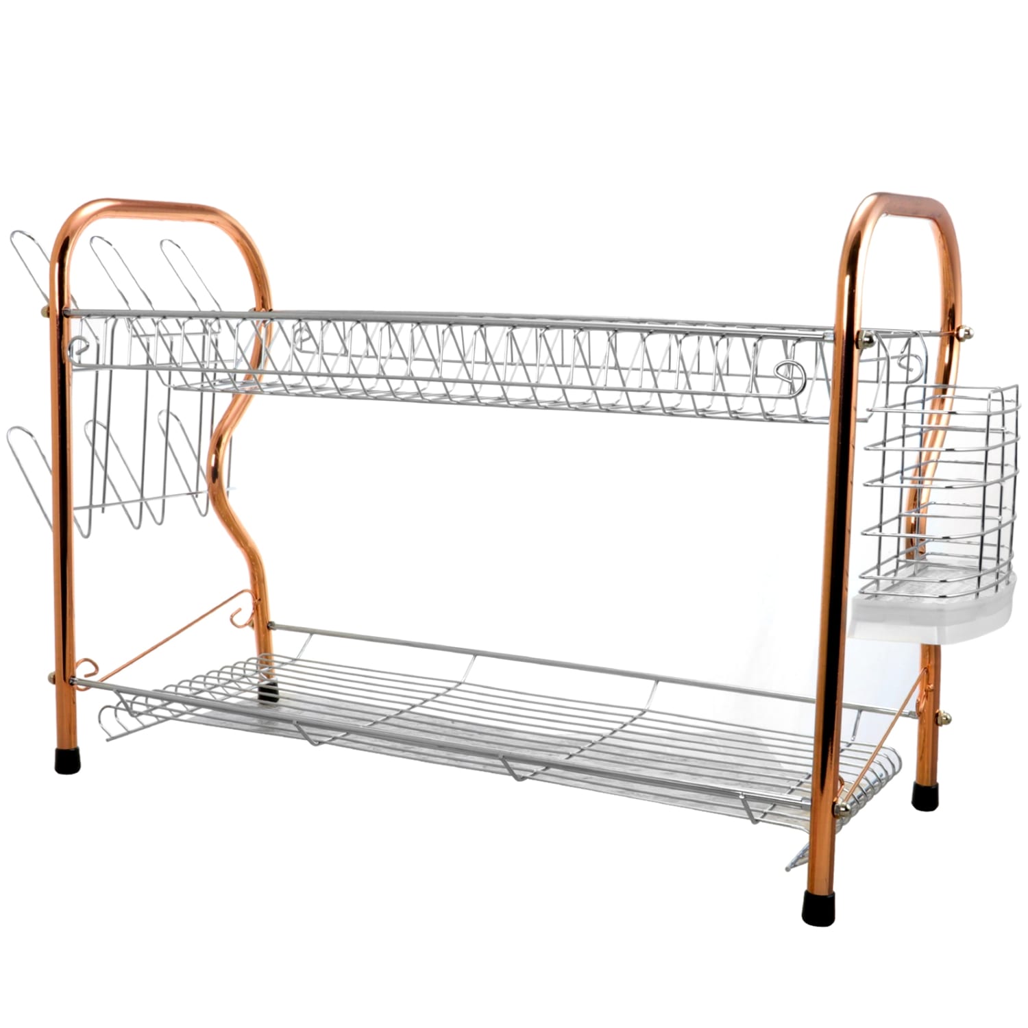 Better Chef 2-Tier Chrome-Plated Dish Rack, Copper, 16in - Image 4