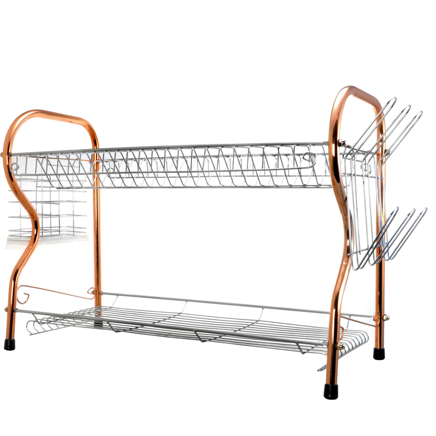 Better Chef 2-Tier Chrome-Plated Dish Rack, Copper, 16in - Image 6