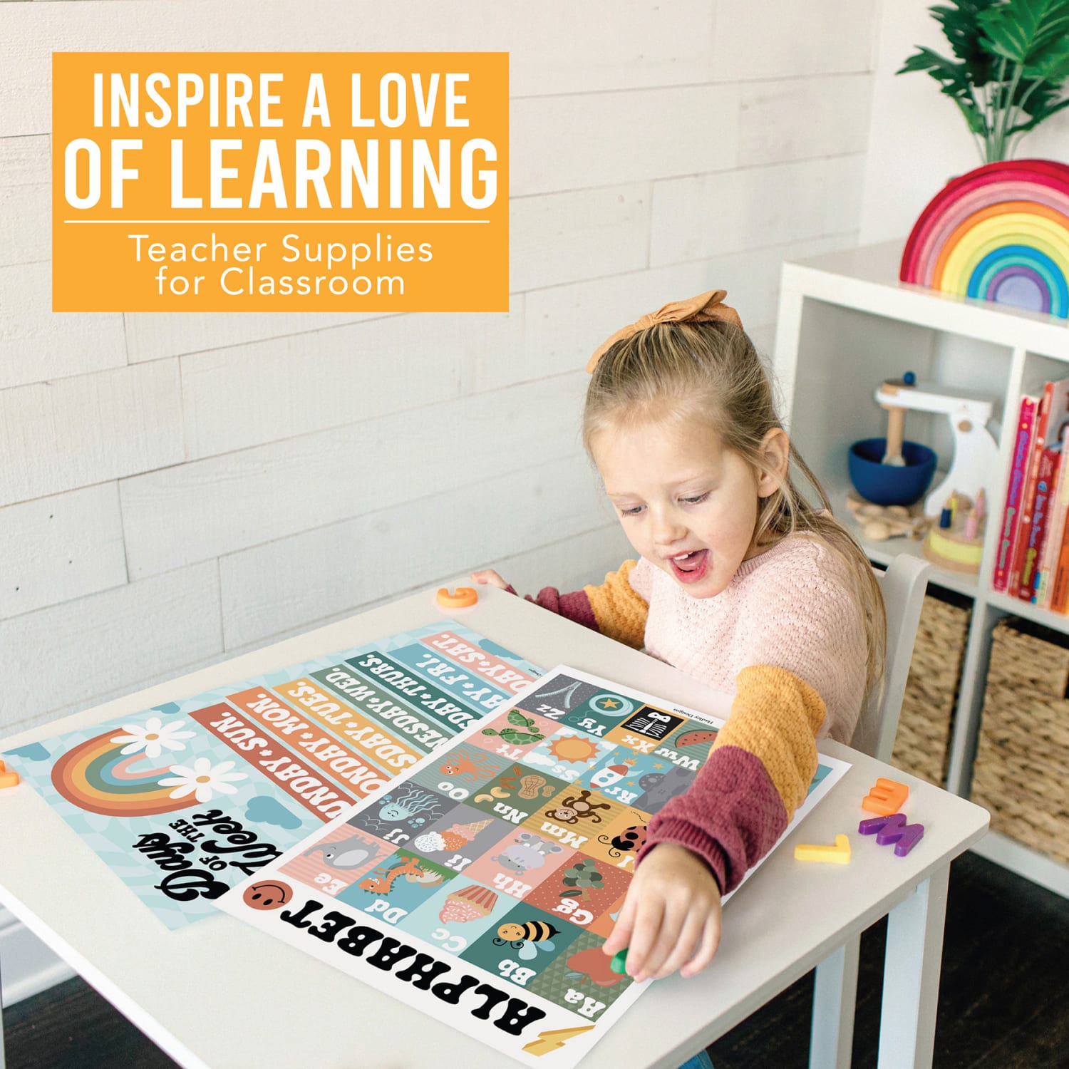 Hadley Designs Laminated Posters, Retro Boho Preschool Educational For Toddlers, Set Of 16 - Image 6
