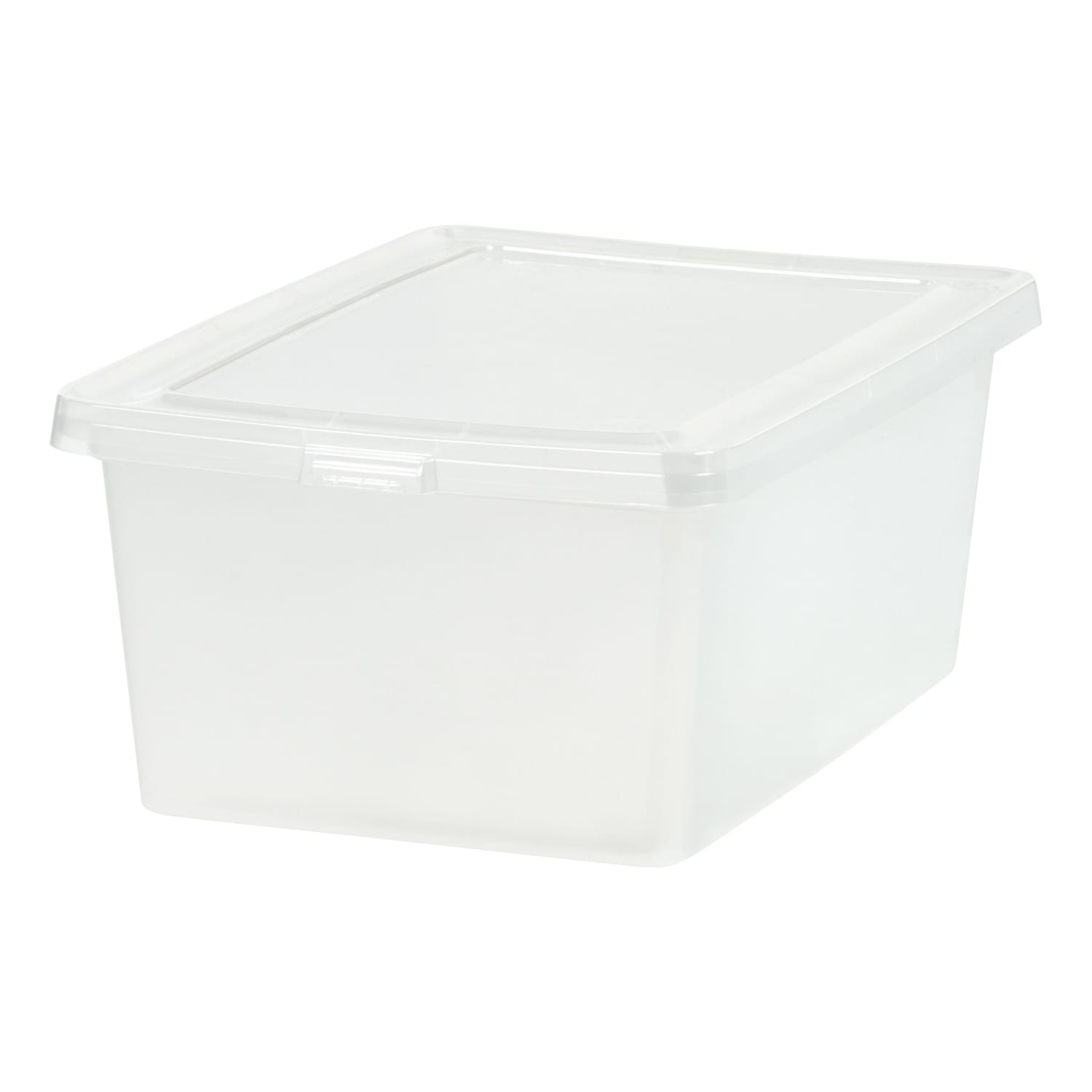 Iris Snap Top Storage Boxes, 4.25 Gallon, Clear, Set Of 8 Boxes, 585103