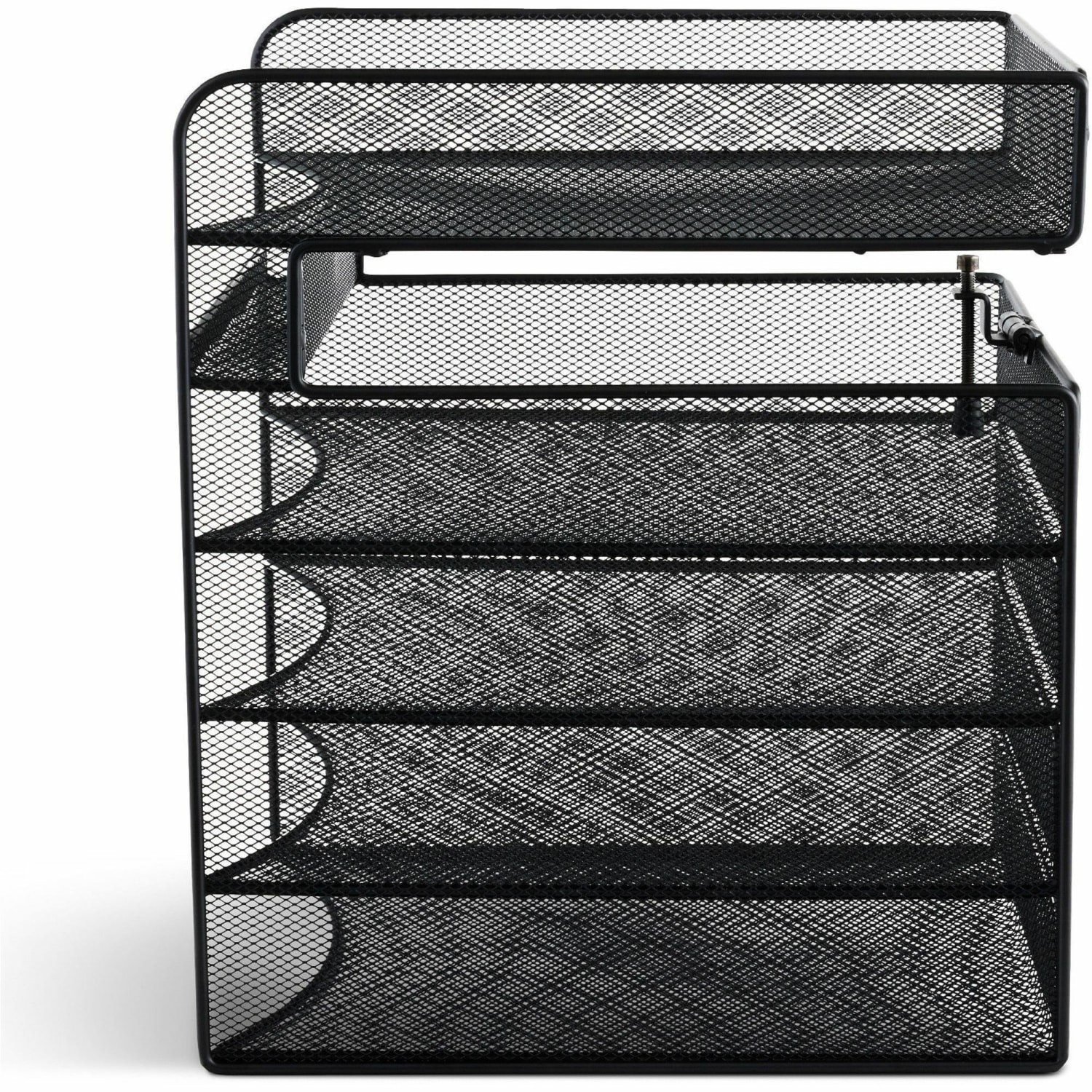 Safco Onyx Mesh Hanging Organizer, 5-Section Horizontal, Black - Image 4