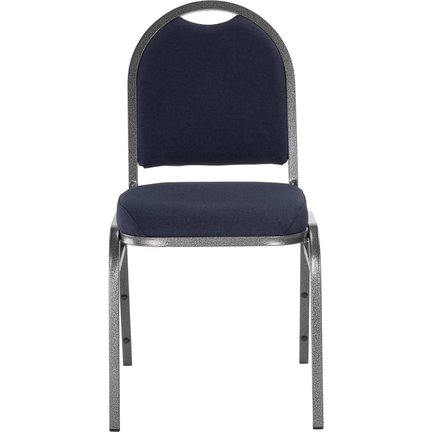 National Public Seating 9200 Series: Dome-Back Premium Fabric Upholstered Banquet Stack Chair, Midnight Blue Seat/Silvervein Frame, Set Of 2 - Image 5