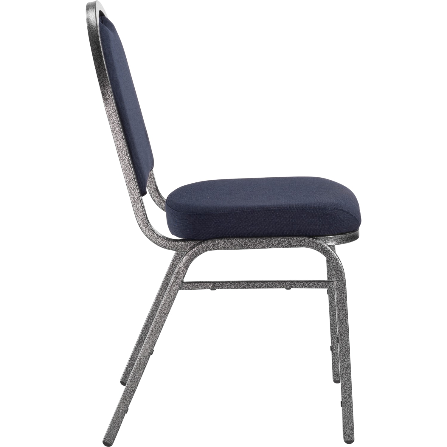 National Public Seating 9200 Series: Dome-Back Premium Fabric Upholstered Banquet Stack Chair, Midnight Blue Seat/Silvervein Frame, Set Of 2 - Image 6